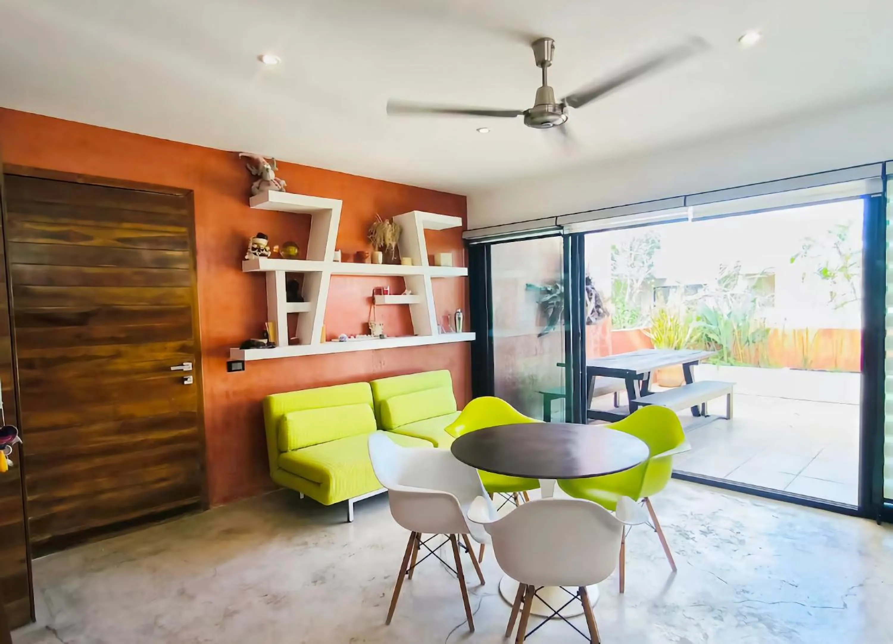 Living room in Panacea Condo Tulum