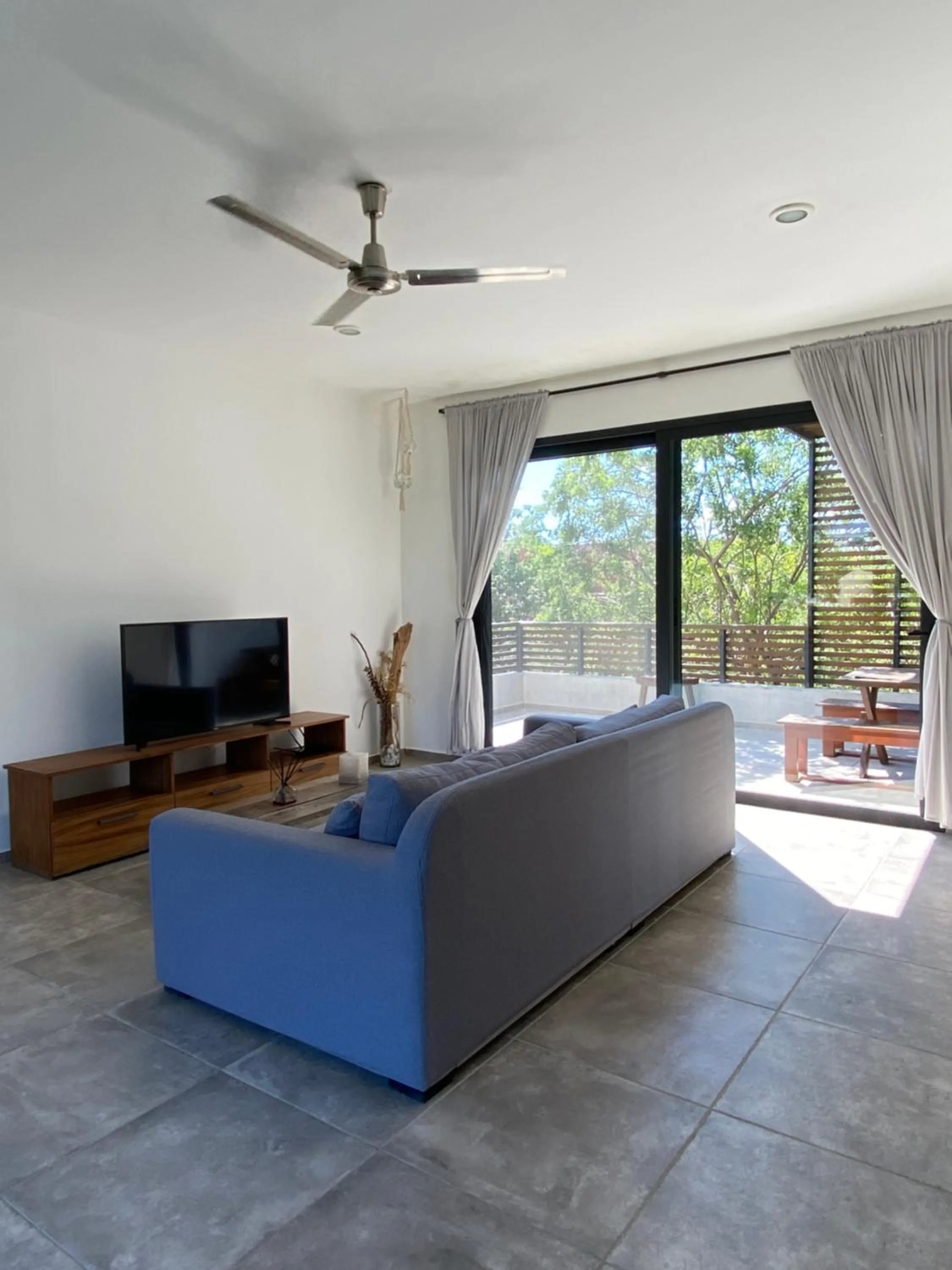 Communal lounge/ TV room in Panacea Condo Tulum