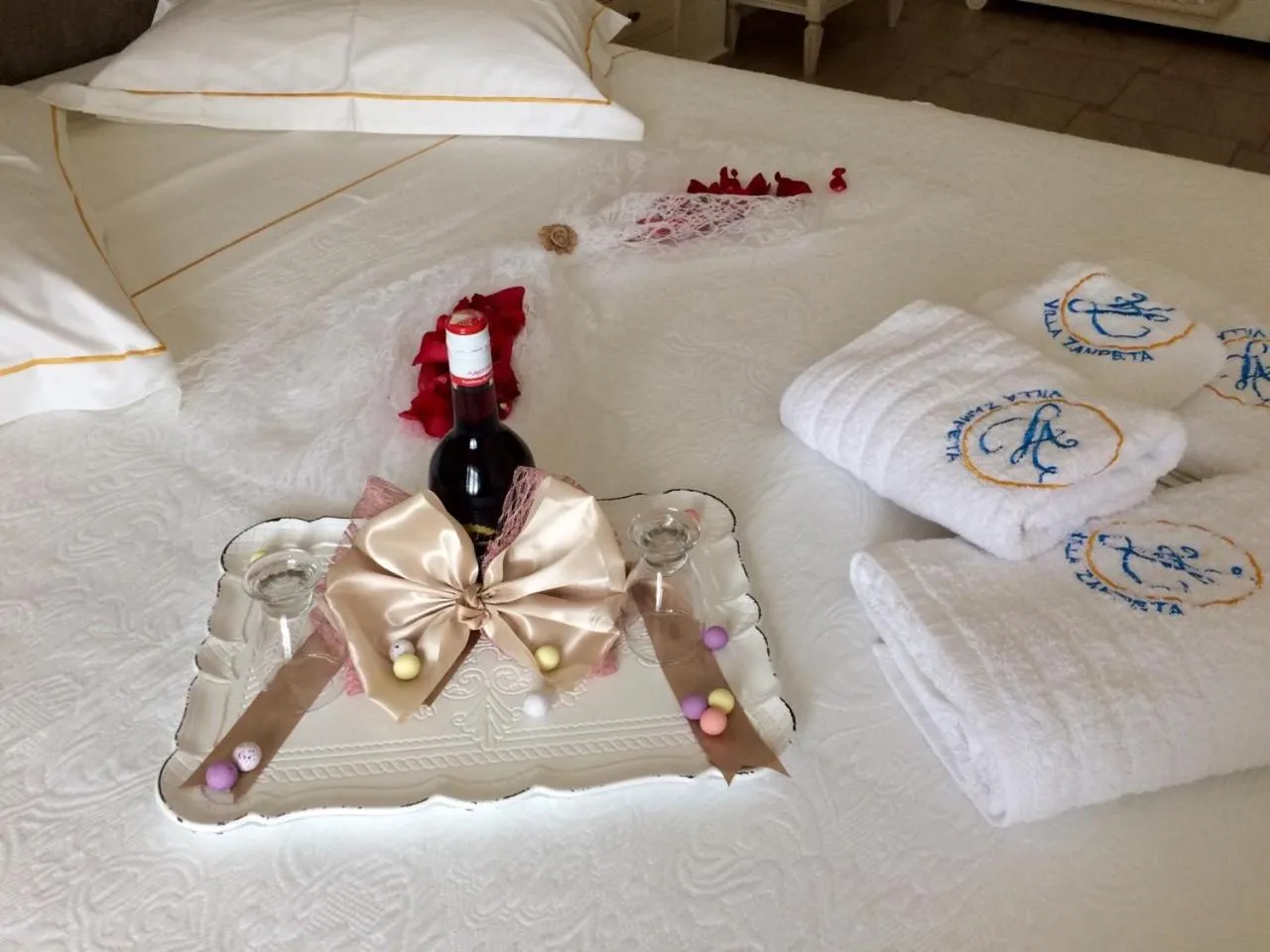 Bed in Villa Zampeta