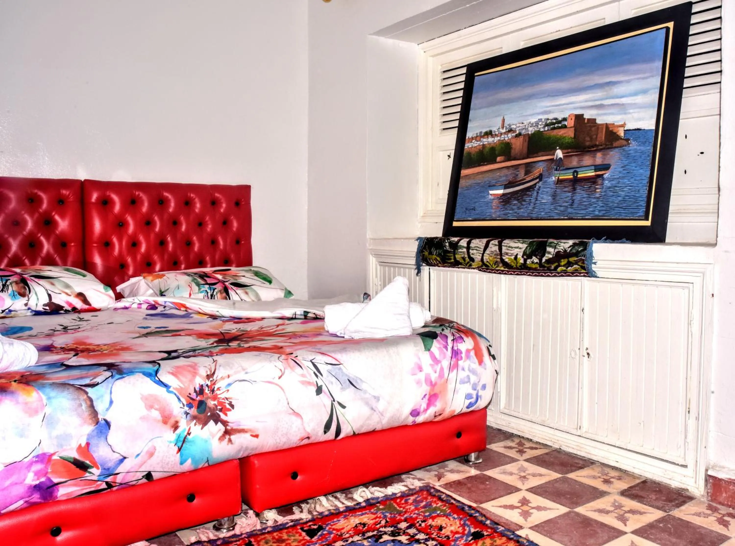 Bed in Riad Razoli Sidi Daoui