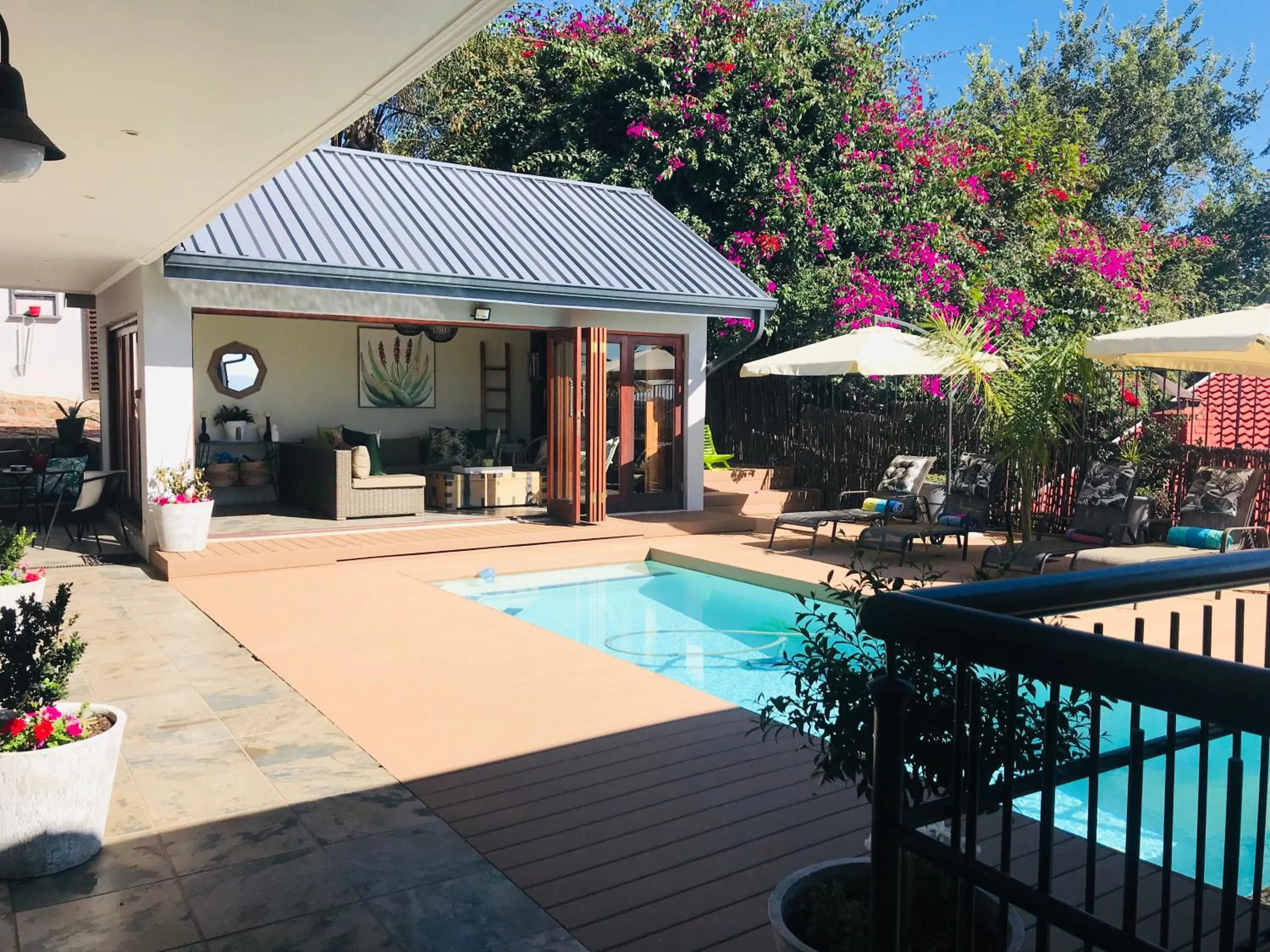 Pool view in Bokamoso Views