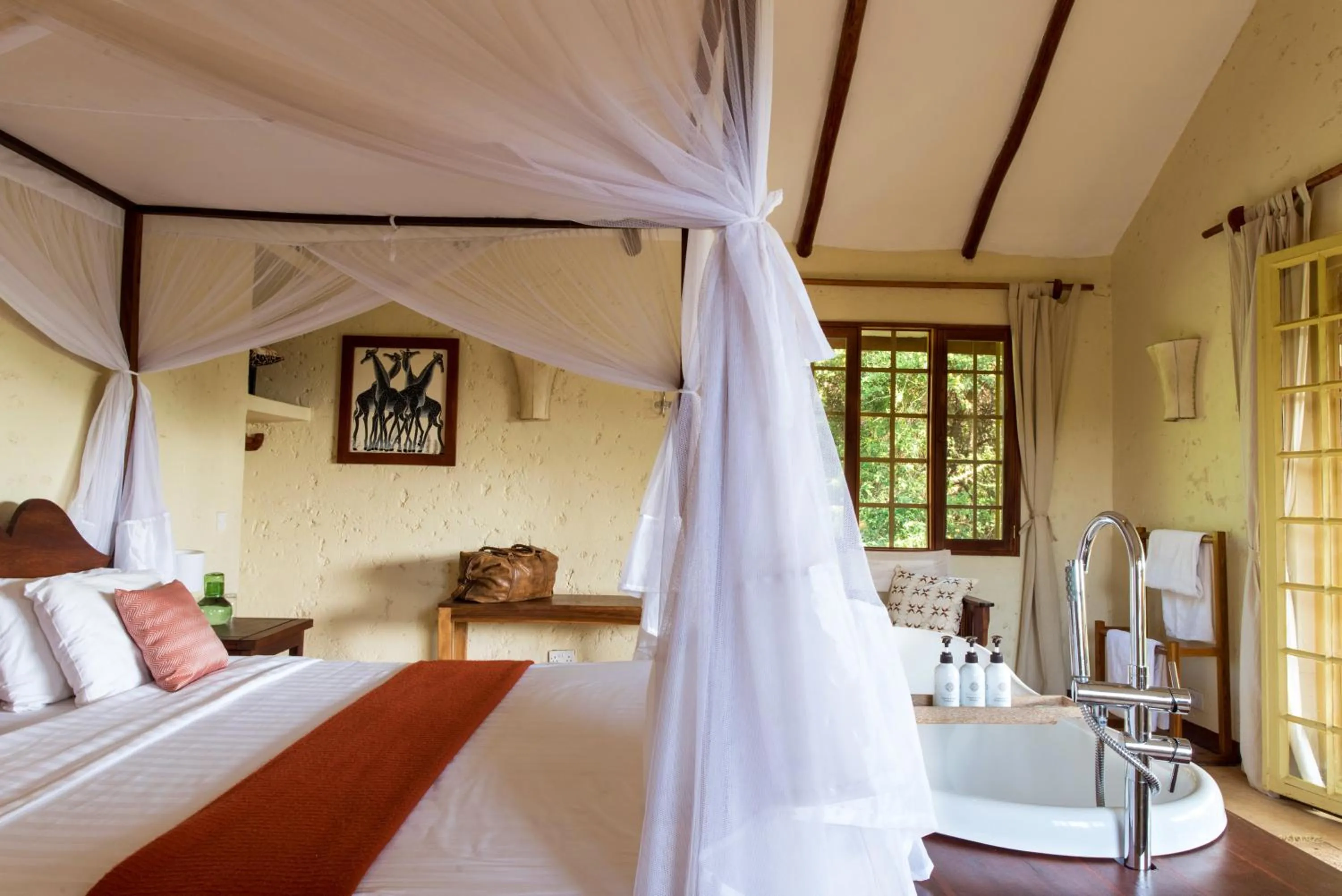 Bed in Kili Villa Kilimanjaro Luxury Retreat