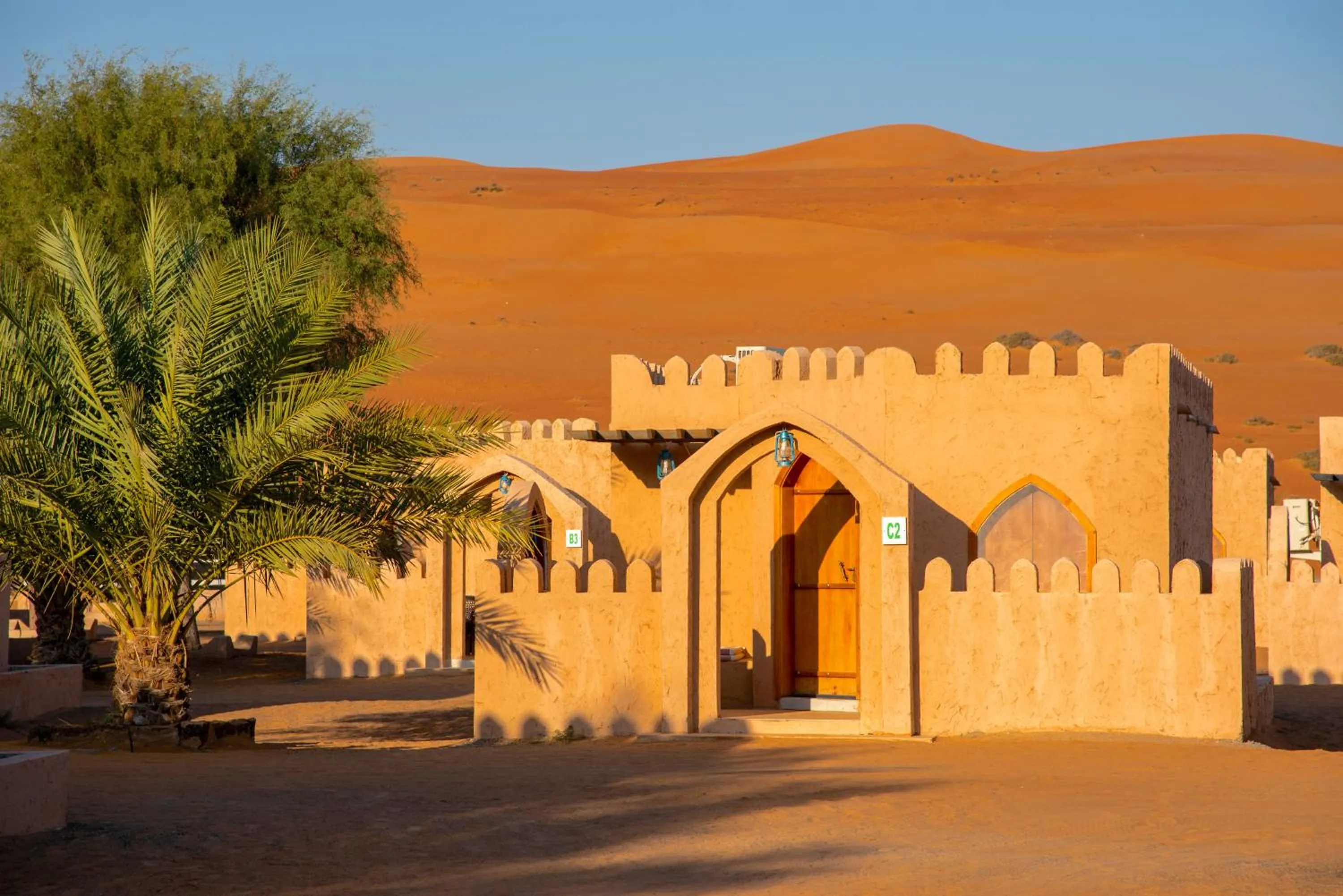 Facade/entrance in Arabian Oryx Camp