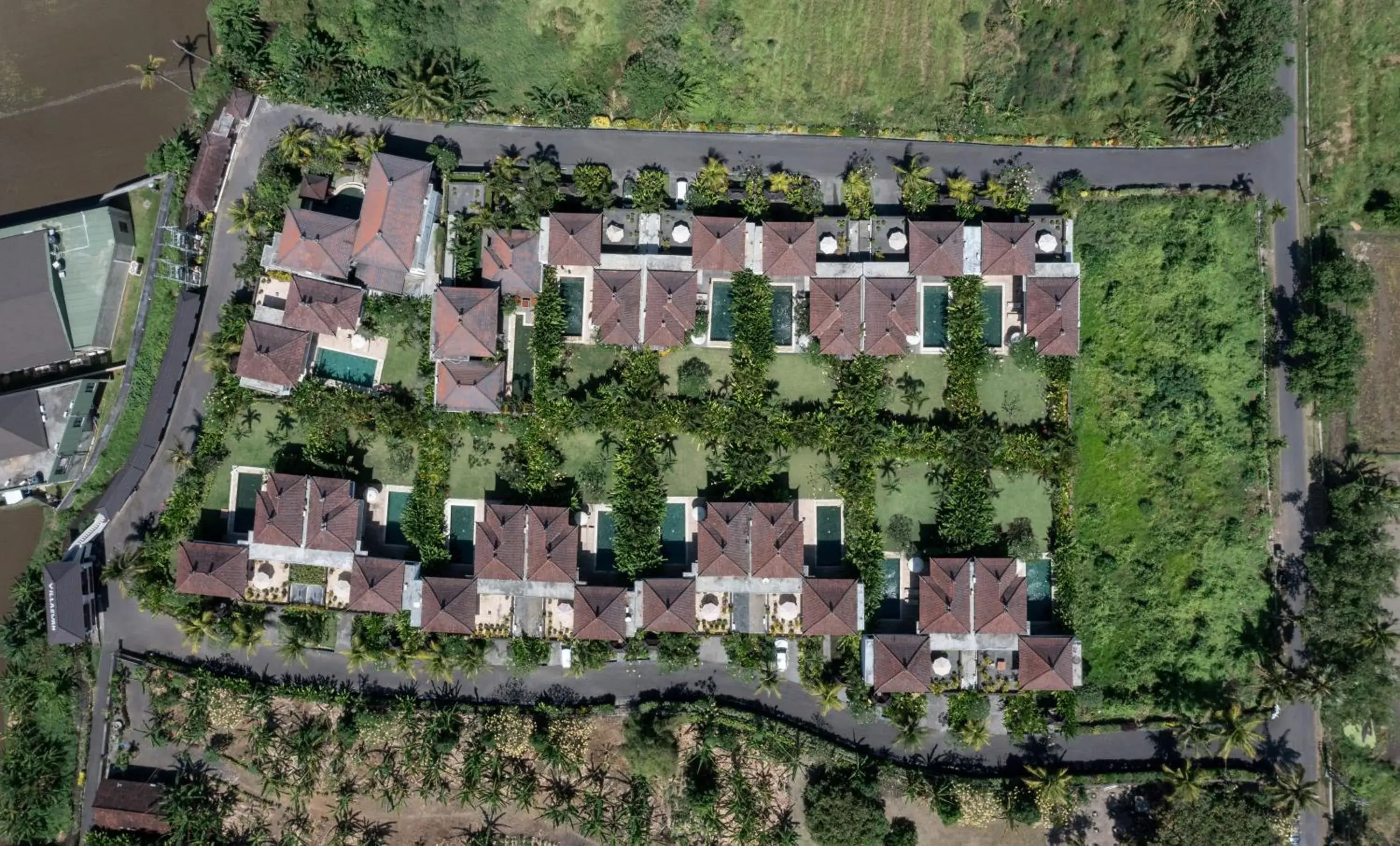 Bird's eye view in Desa Swan Villas & SPA, Keramas Bird's eye view in Desa Swan Villas & SPA, Keramas