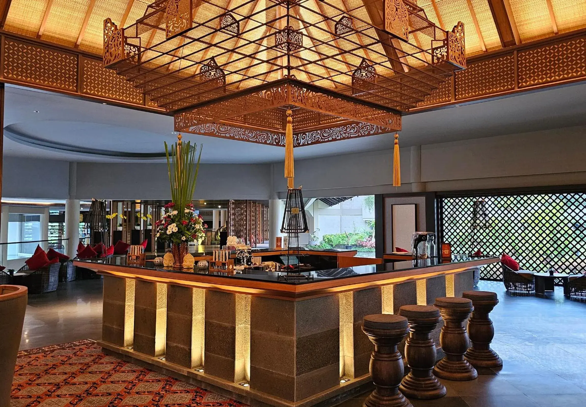 Lounge or bar in The Singhasari Resort Batu Lounge or bar in The Singhasari Resort Batu