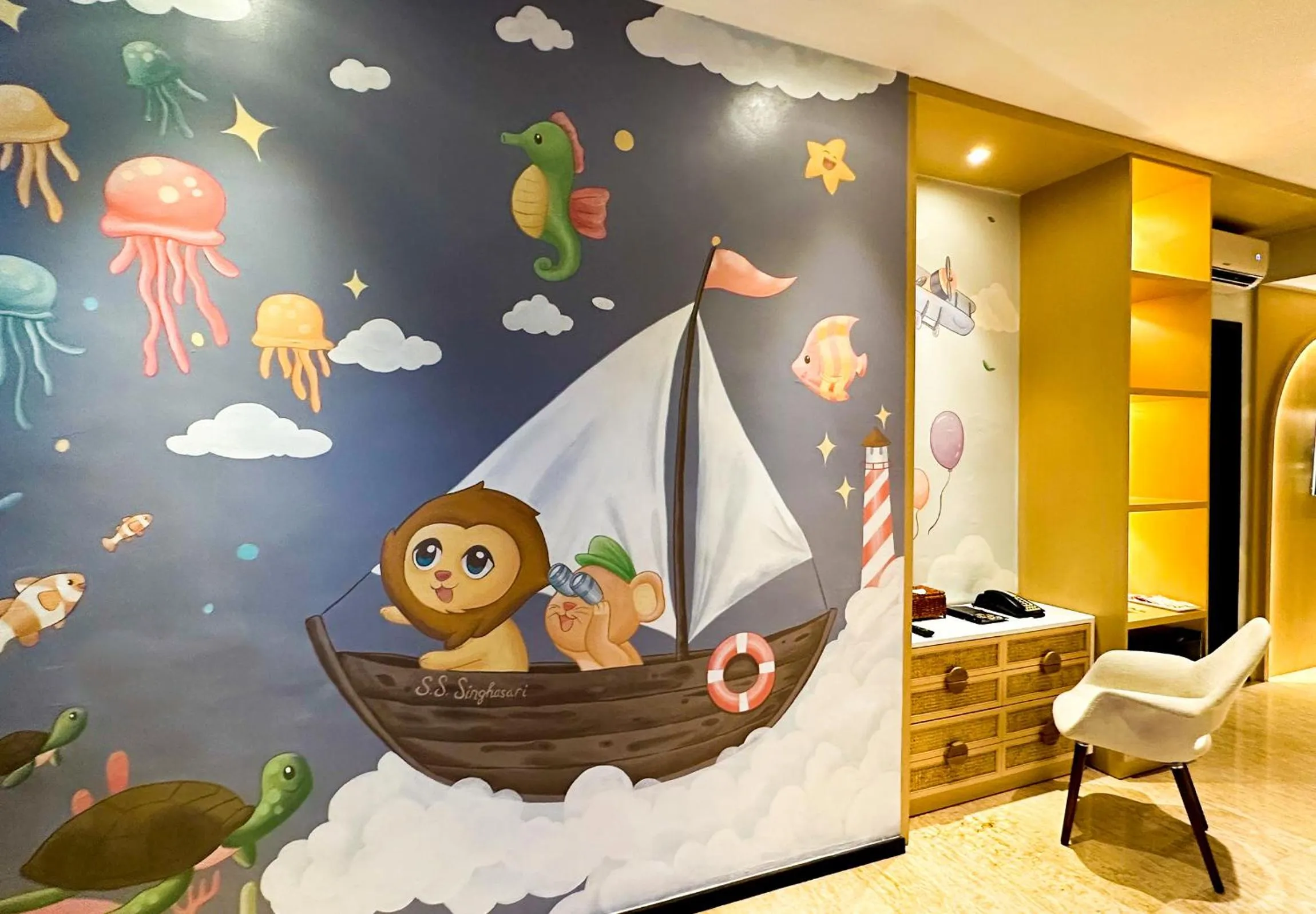 Living room in The Singhasari Resort Batu