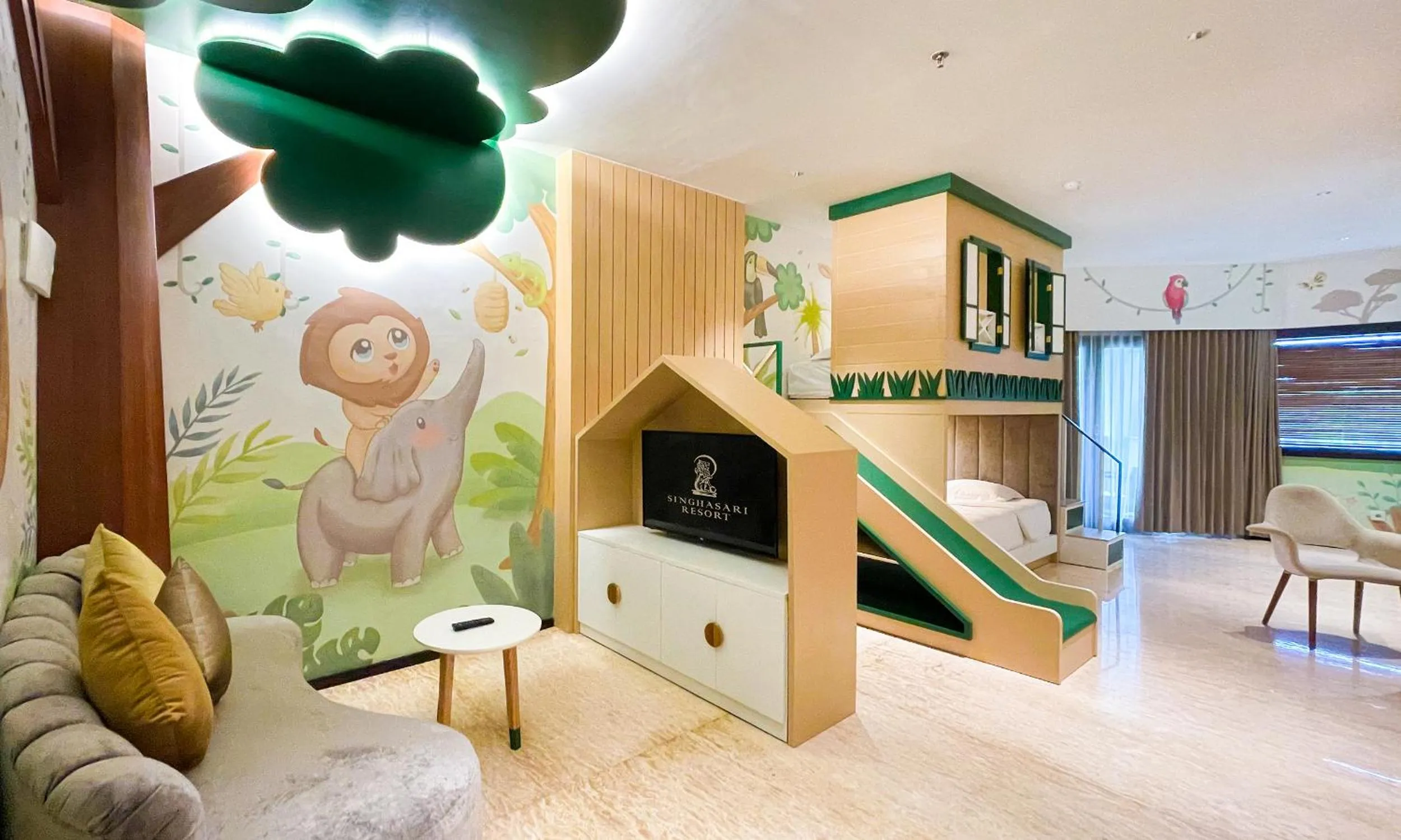 Living room in The Singhasari Resort Batu