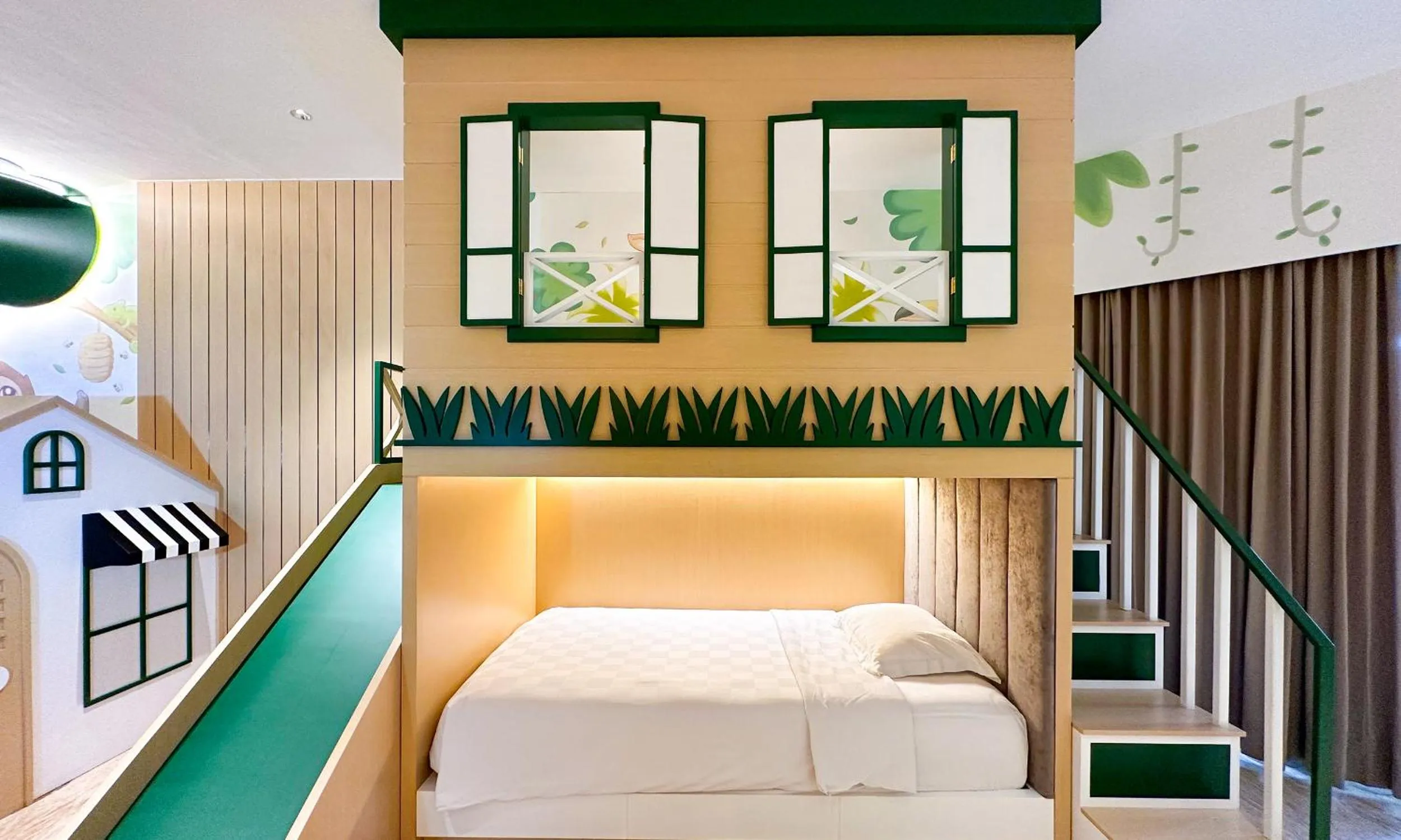 Bed in The Singhasari Resort Batu