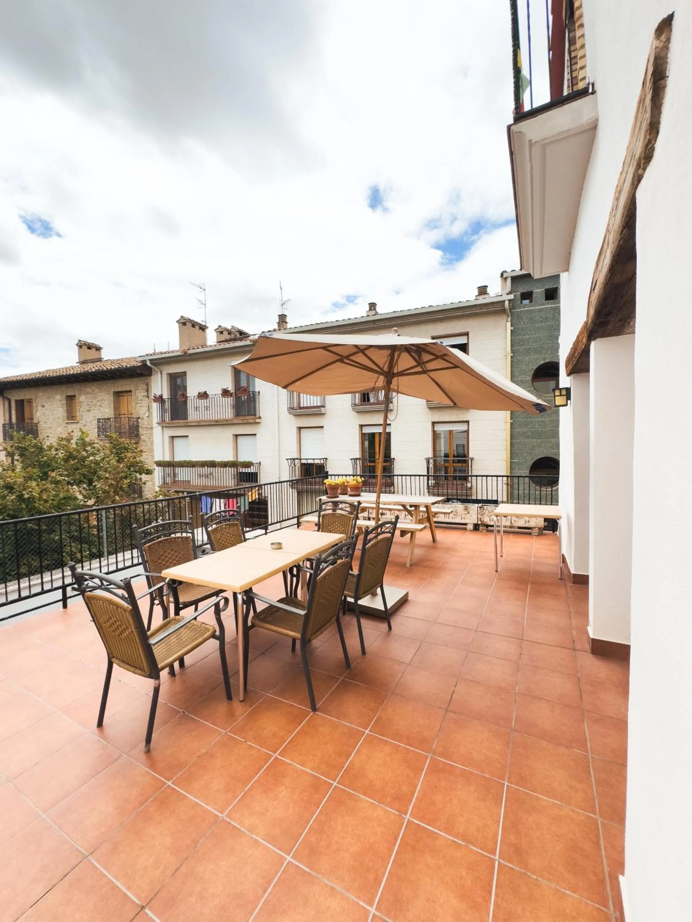 Balcony/Terrace in Albergue Estrella Guia