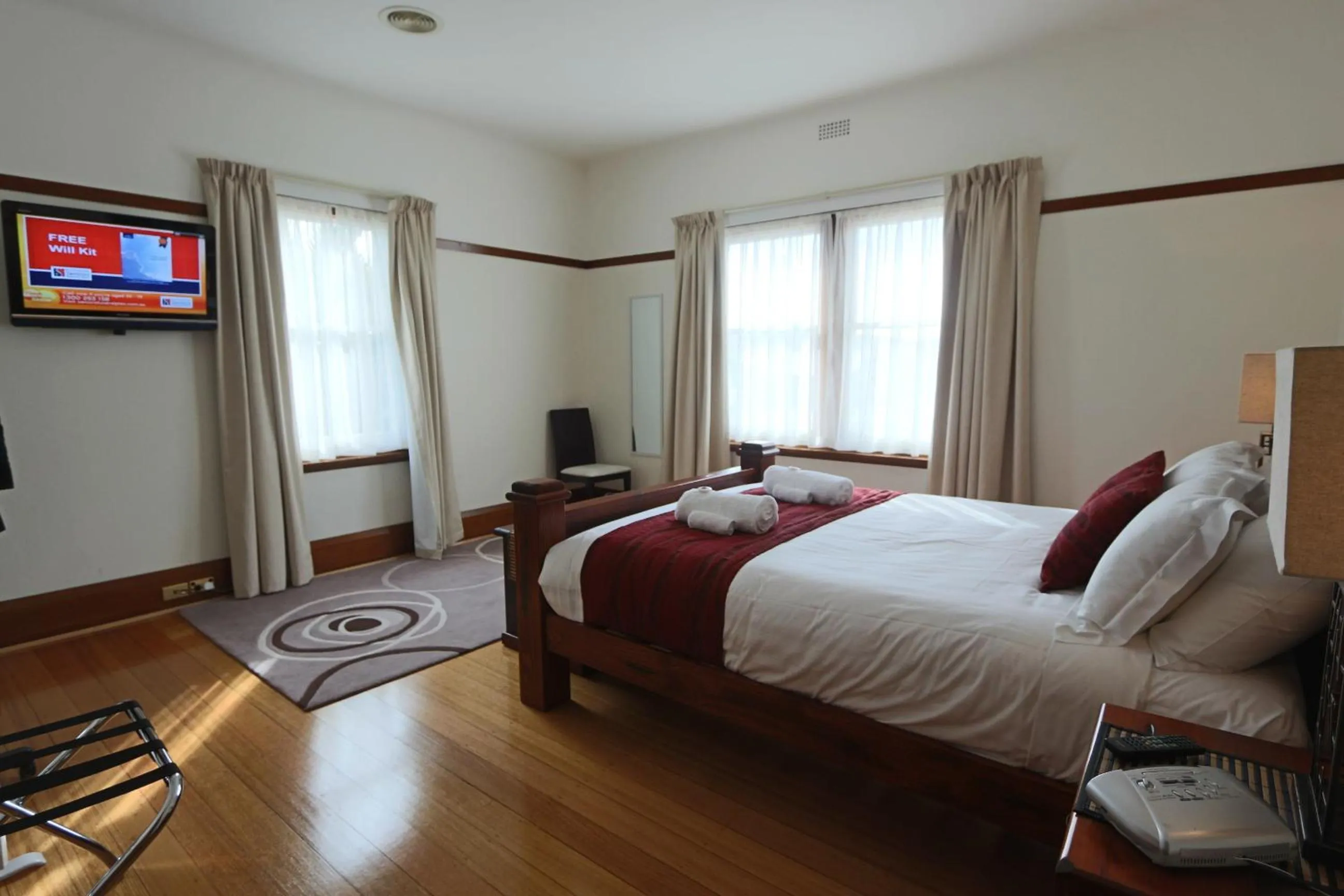 Bedroom, Bed in Moonah Central Apartments