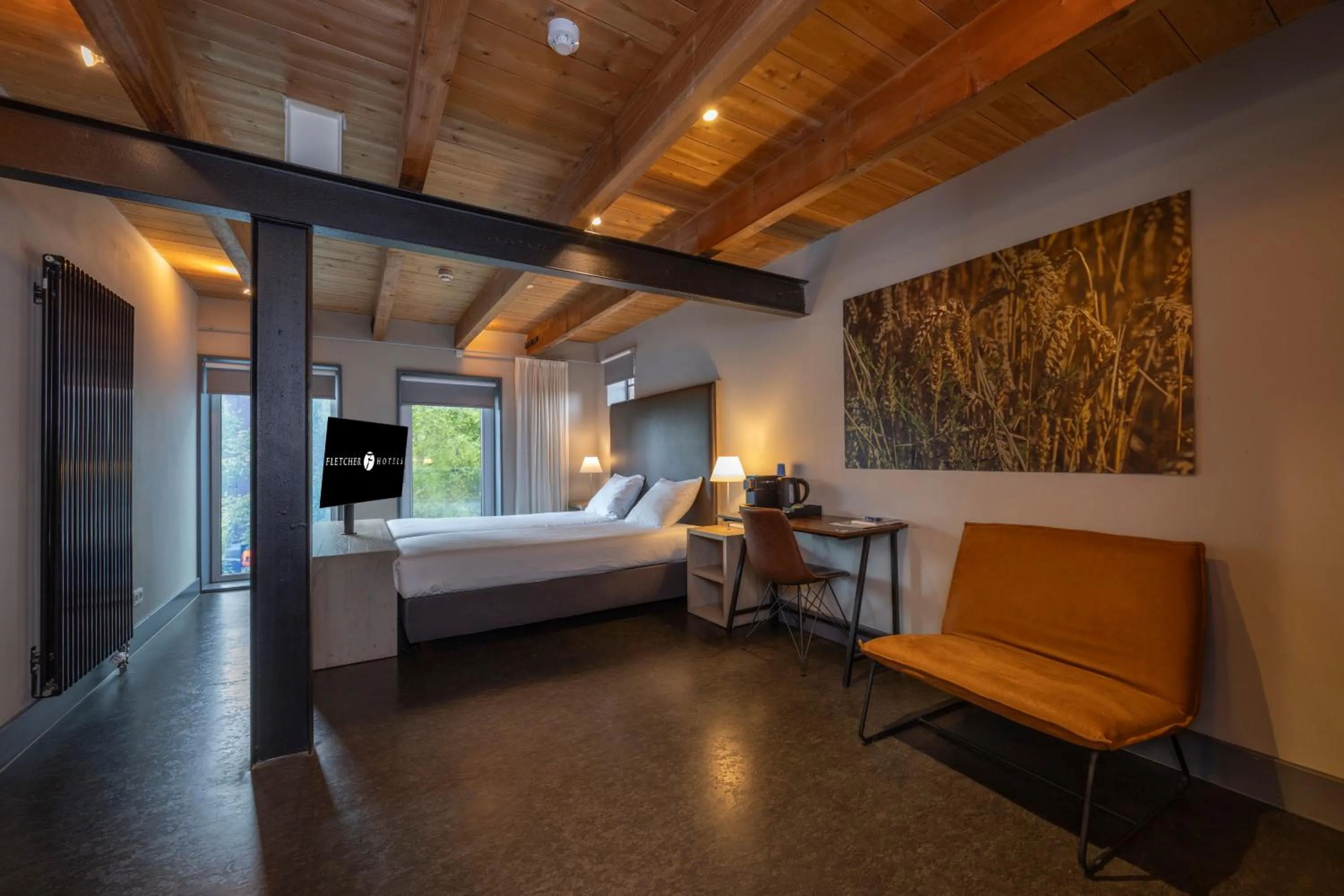 Bedroom, Bed in Fletcher Hotel-Restaurant Kasteel Coevorden