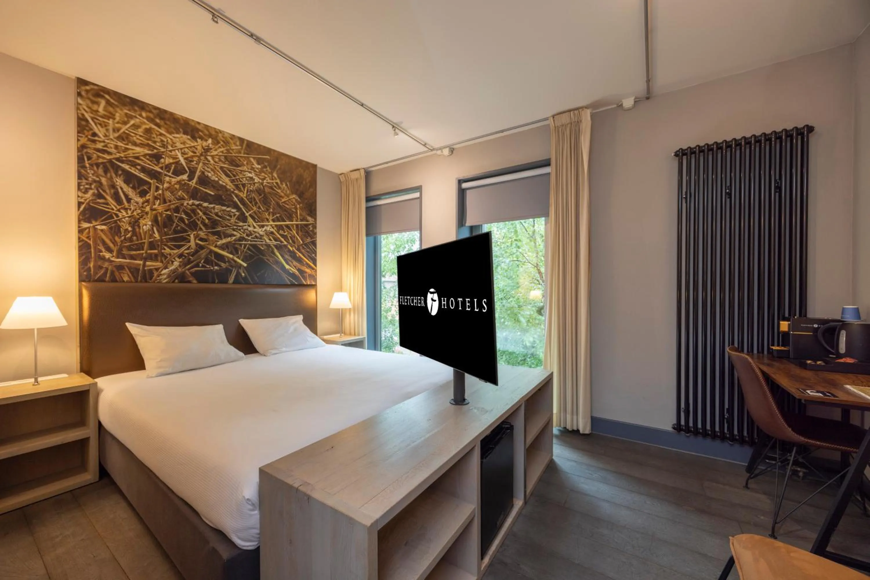 Bedroom, Bed in Fletcher Hotel-Restaurant Kasteel Coevorden