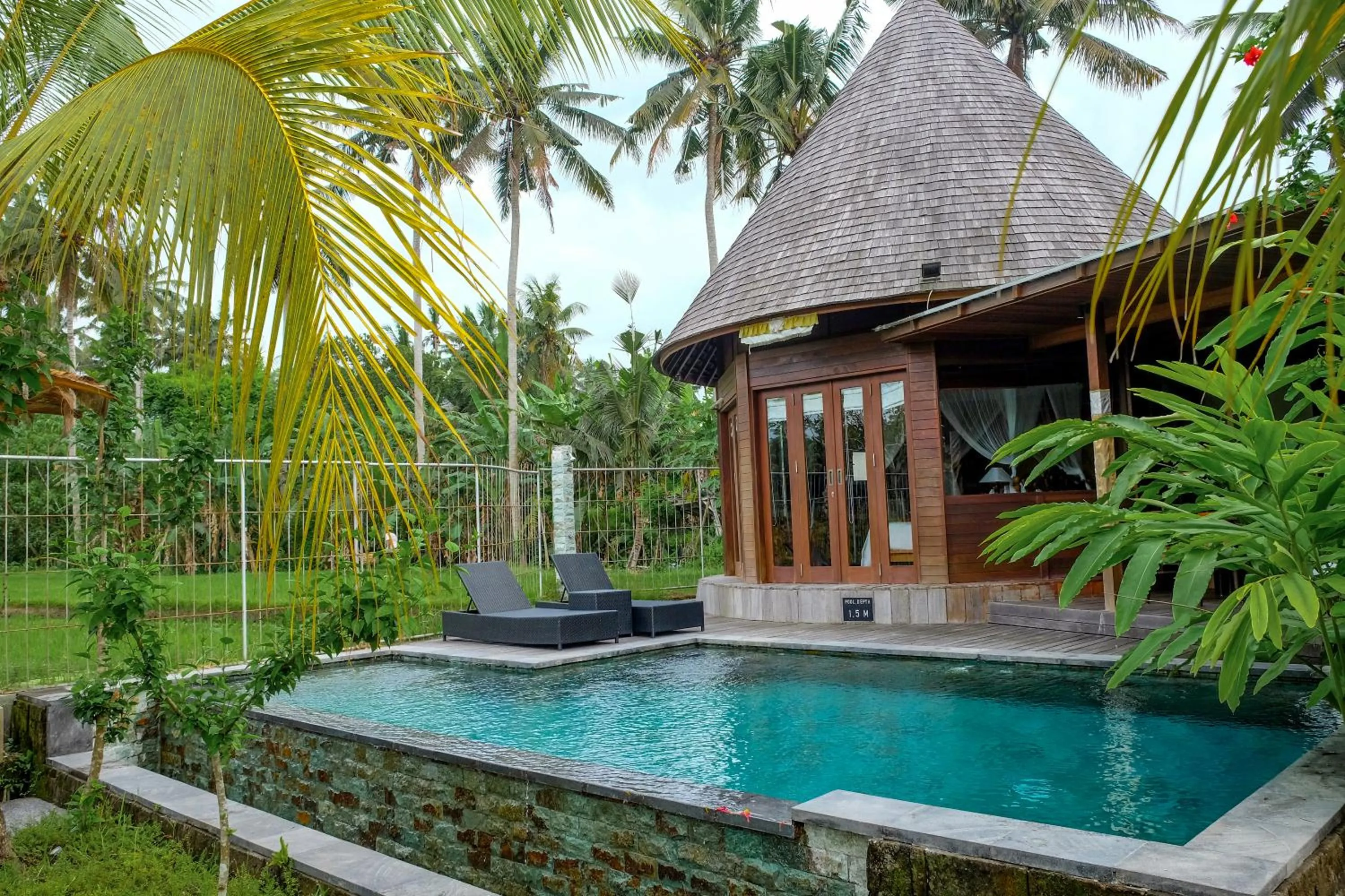 Pool view in Green Field Resort Ubud