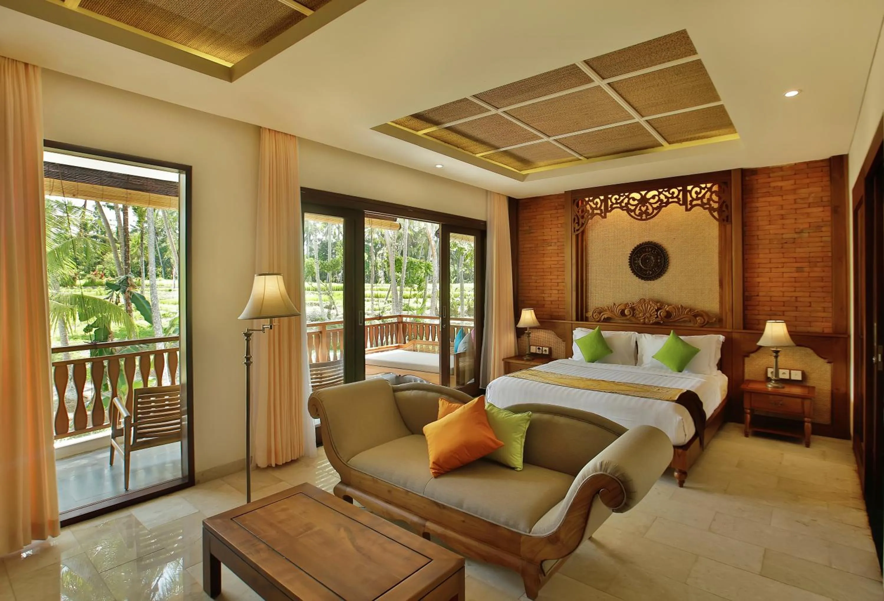 Living room, Bed in Green Field Resort Ubud
