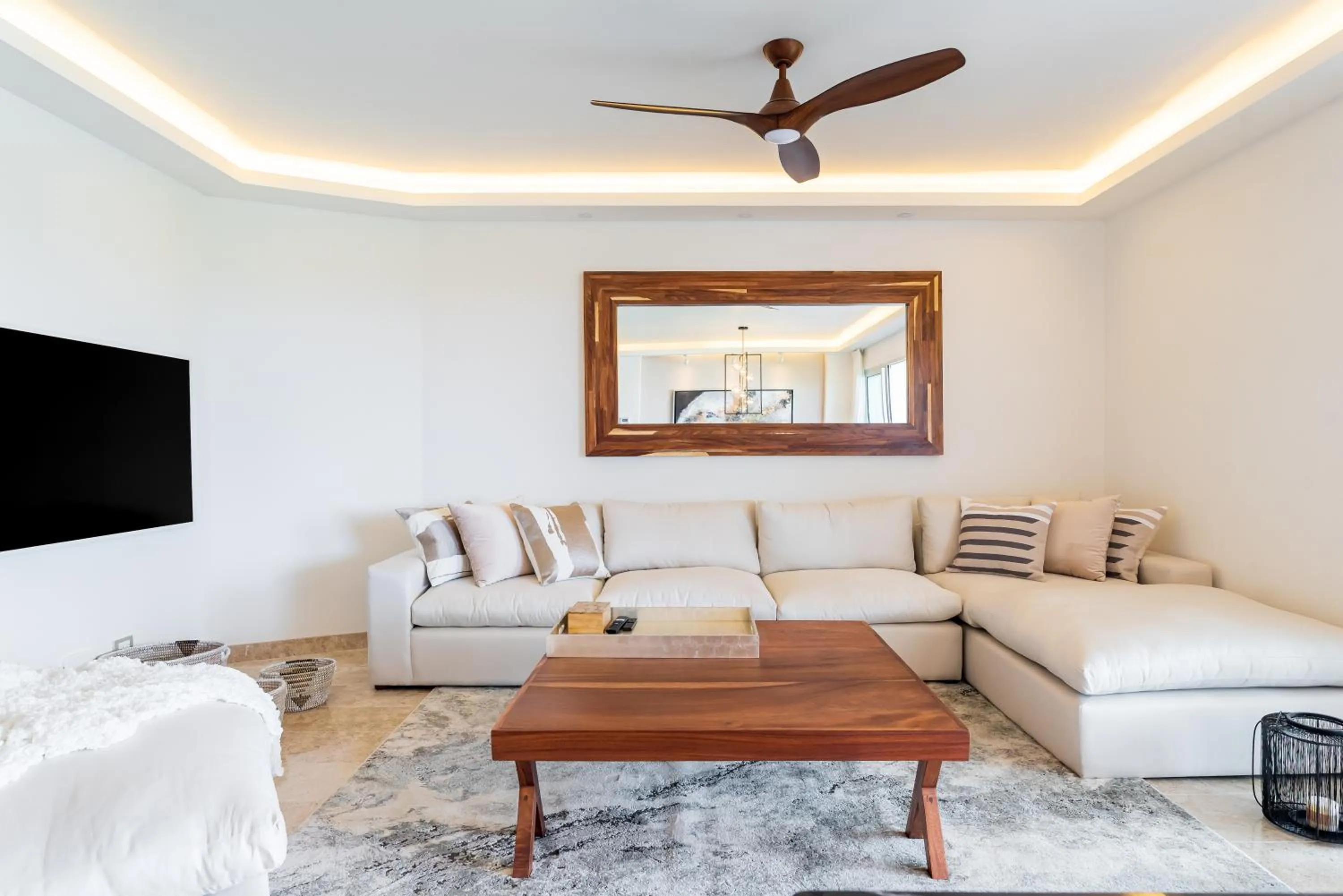 Living room in Mareazul Beach Front Condos At playa del Carmen