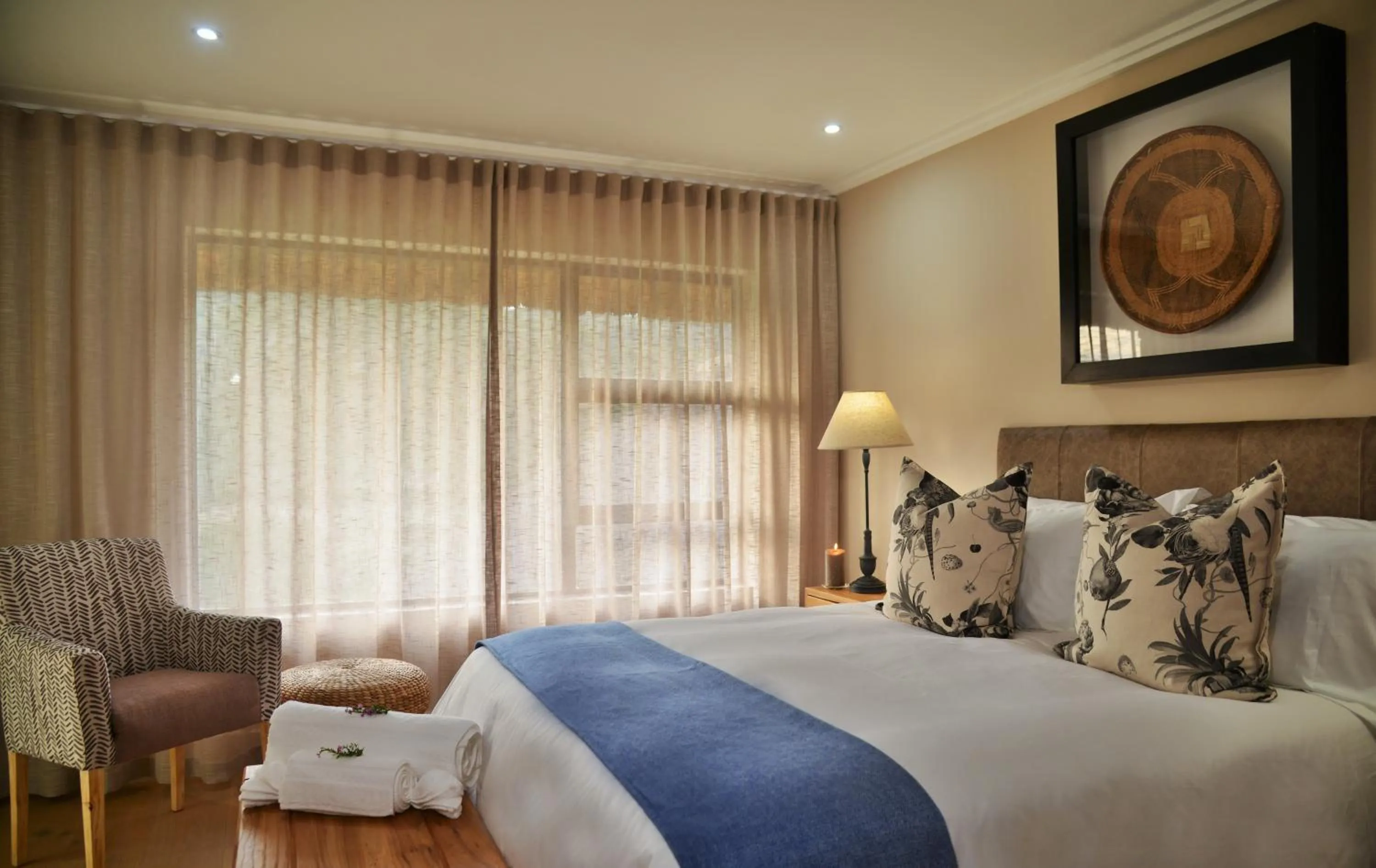 Bedroom, Bed in Garden Route Safari Camp