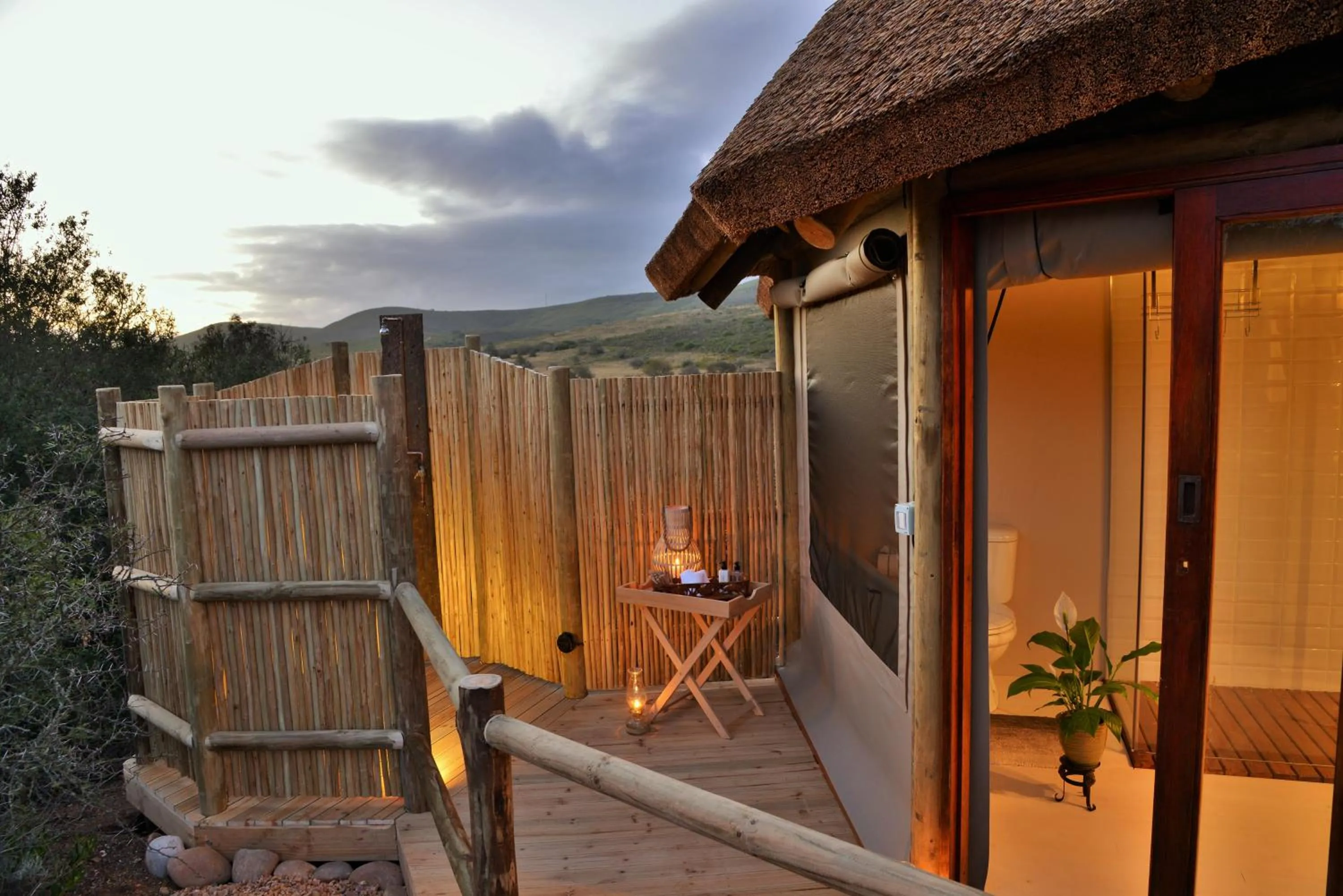 Shower in Garden Route Safari Camp