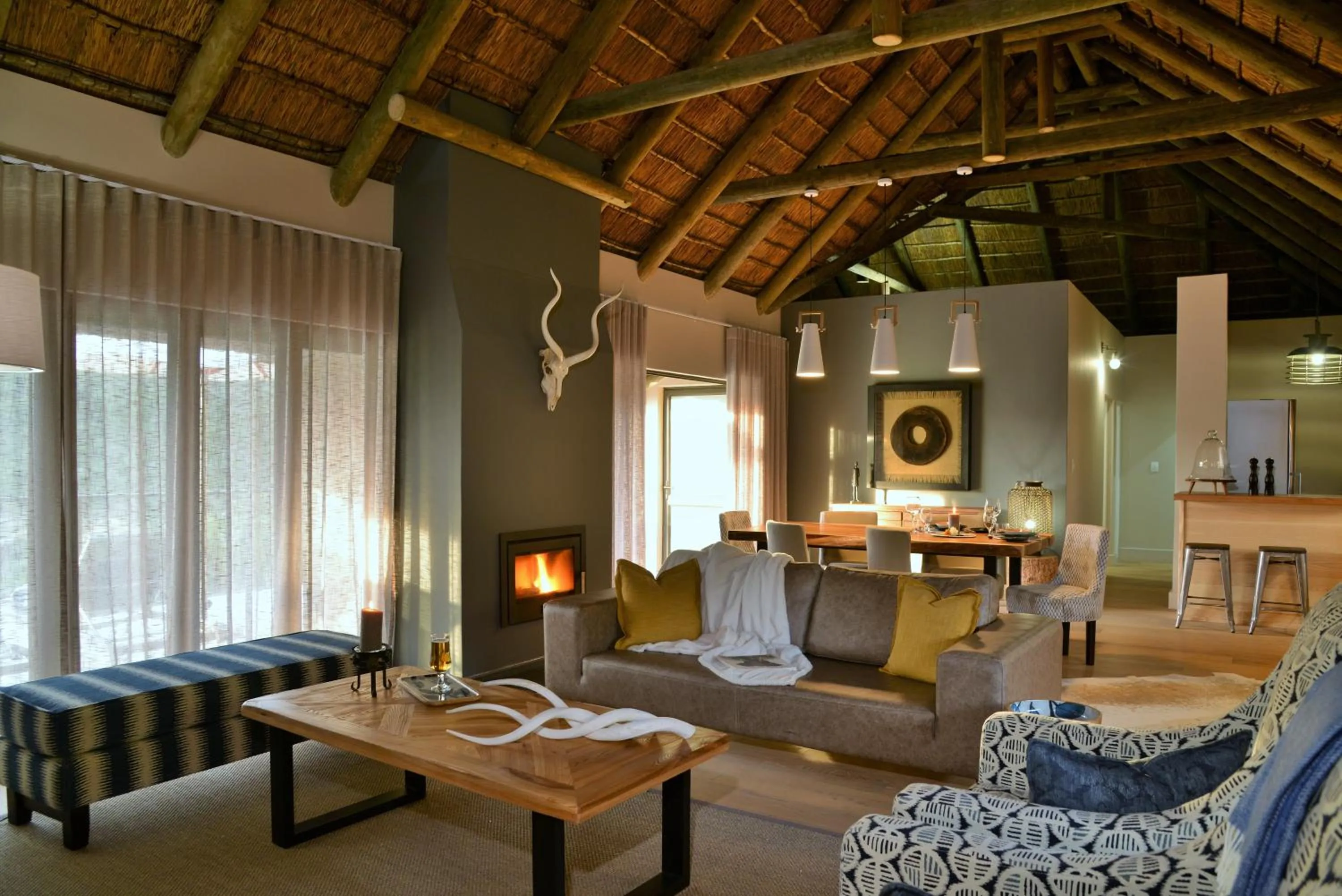 Living room in Garden Route Safari Camp