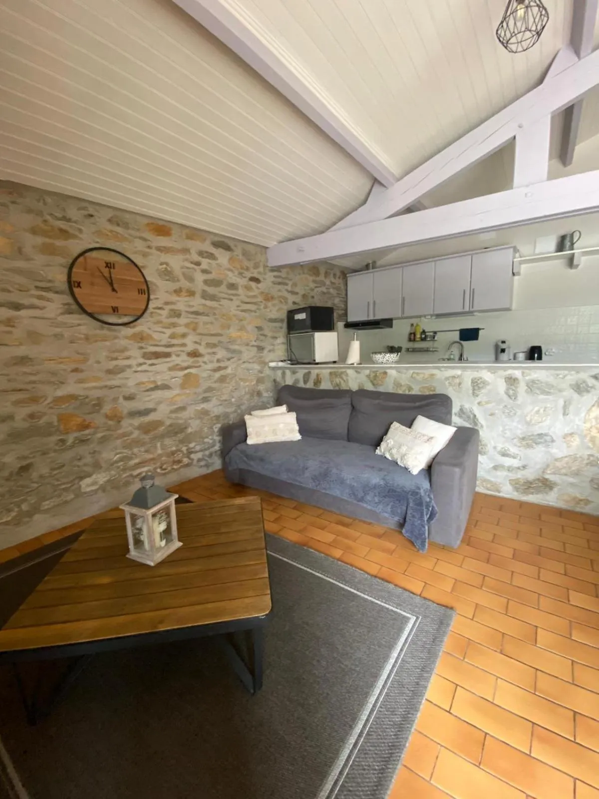 Living room, Bed in Les granges du chiron