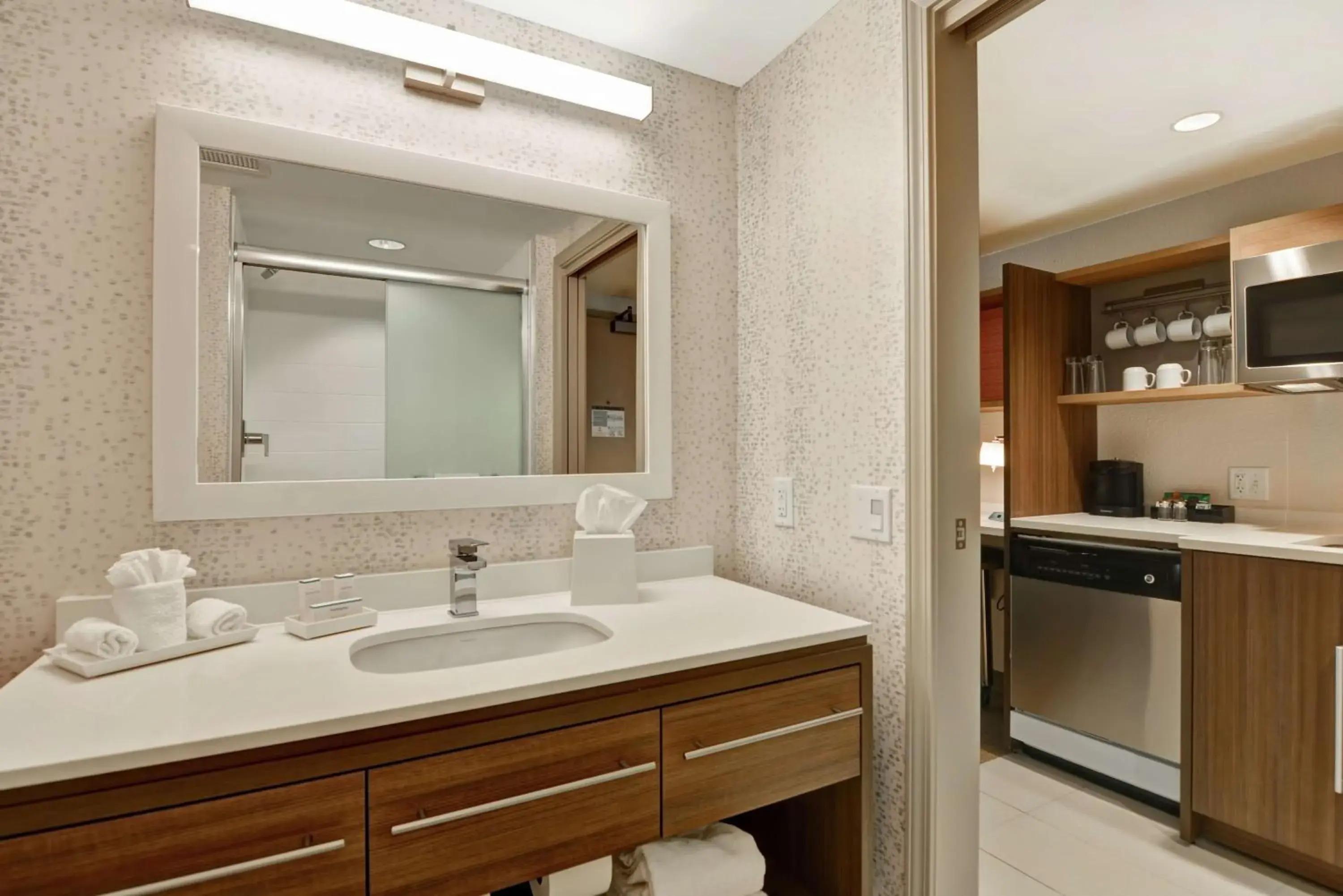 Bathroom in Home2 Suites By Hilton Beaufort Bathroom in Home2 Suites By Hilton Beaufort