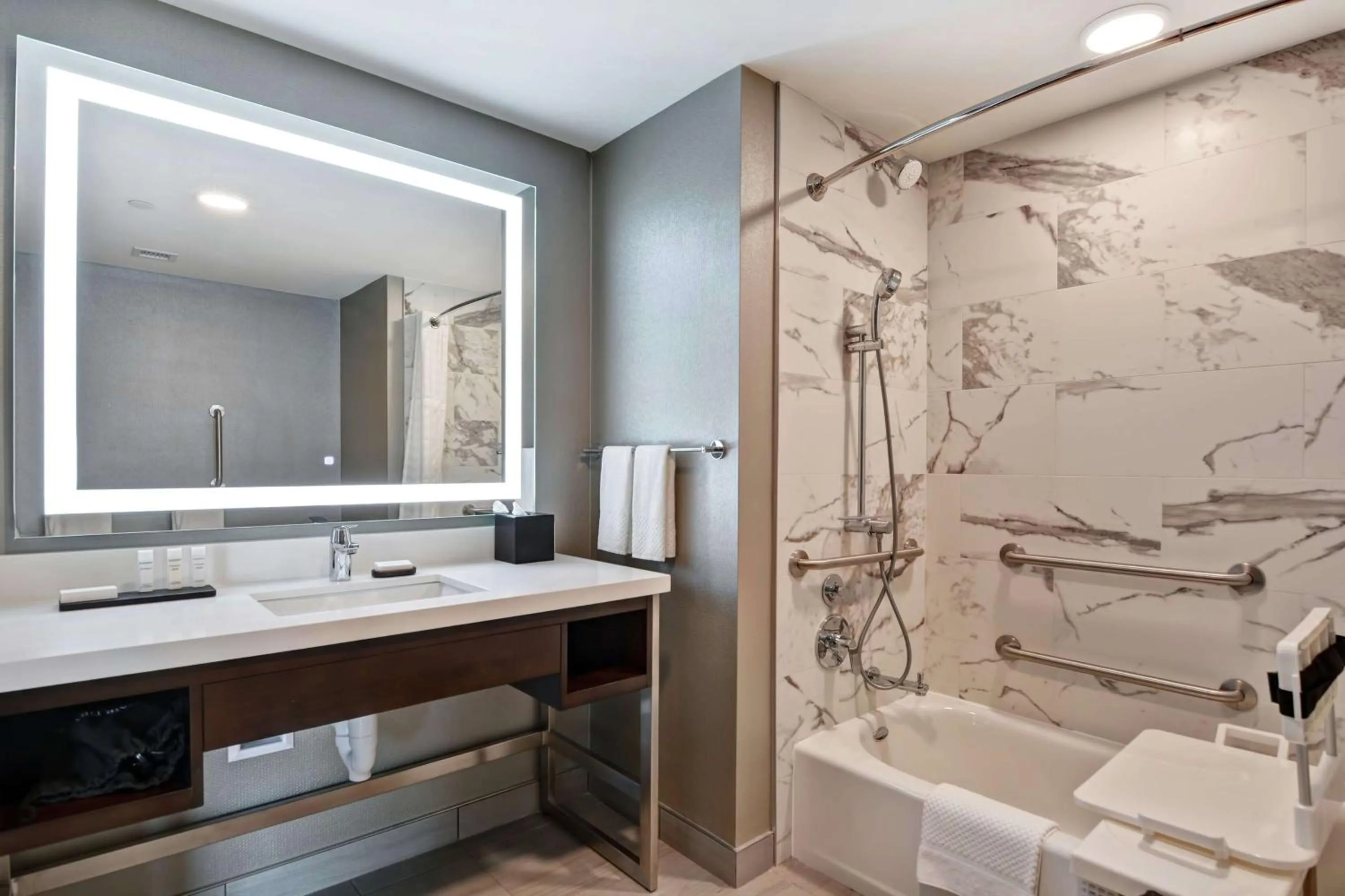 Bathroom in Embassy Suites By Hilton Plainfield Indianapolis Airport