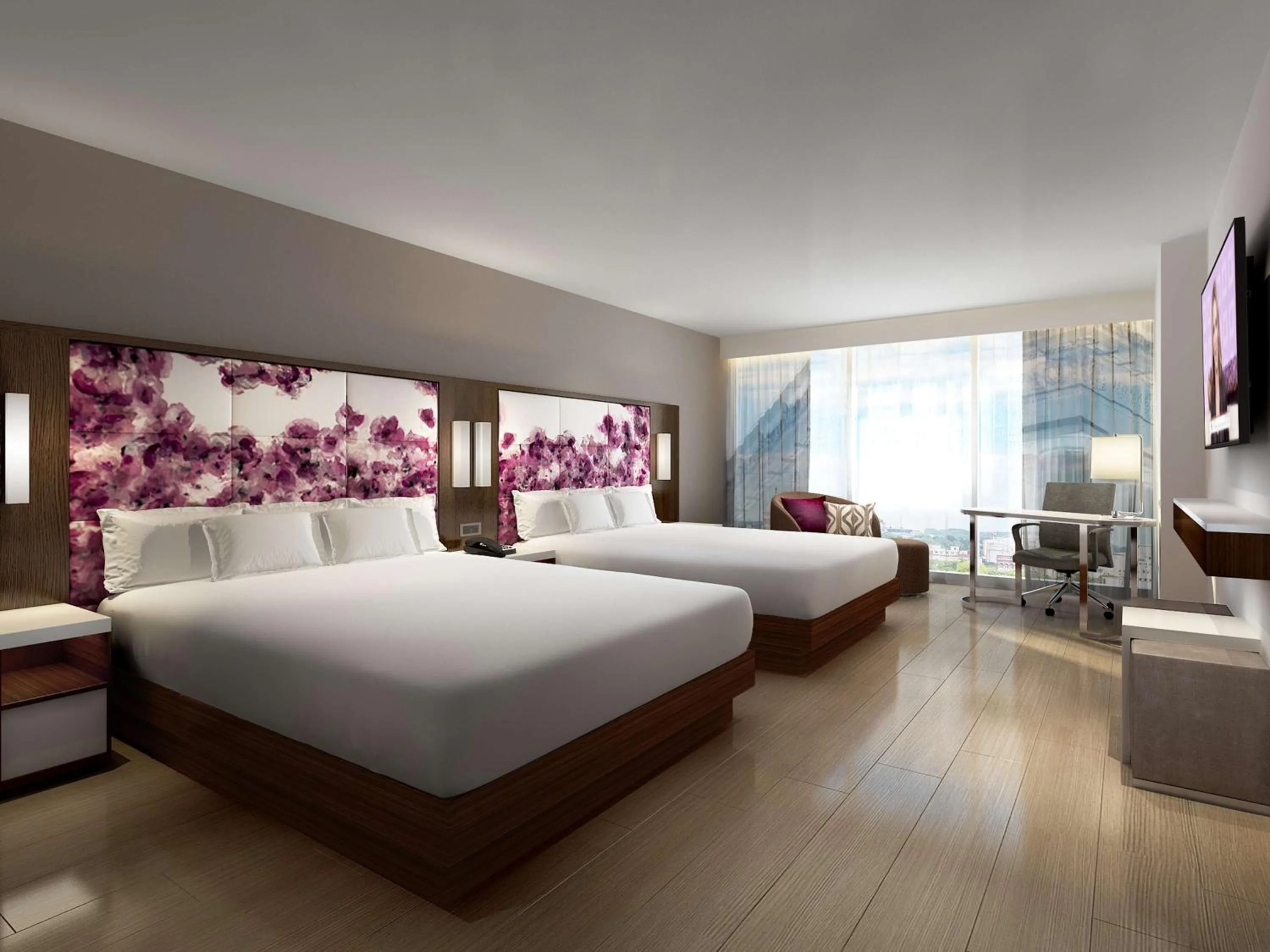 Bedroom, Bed in Hilton Rochester Mayo Clinic Area