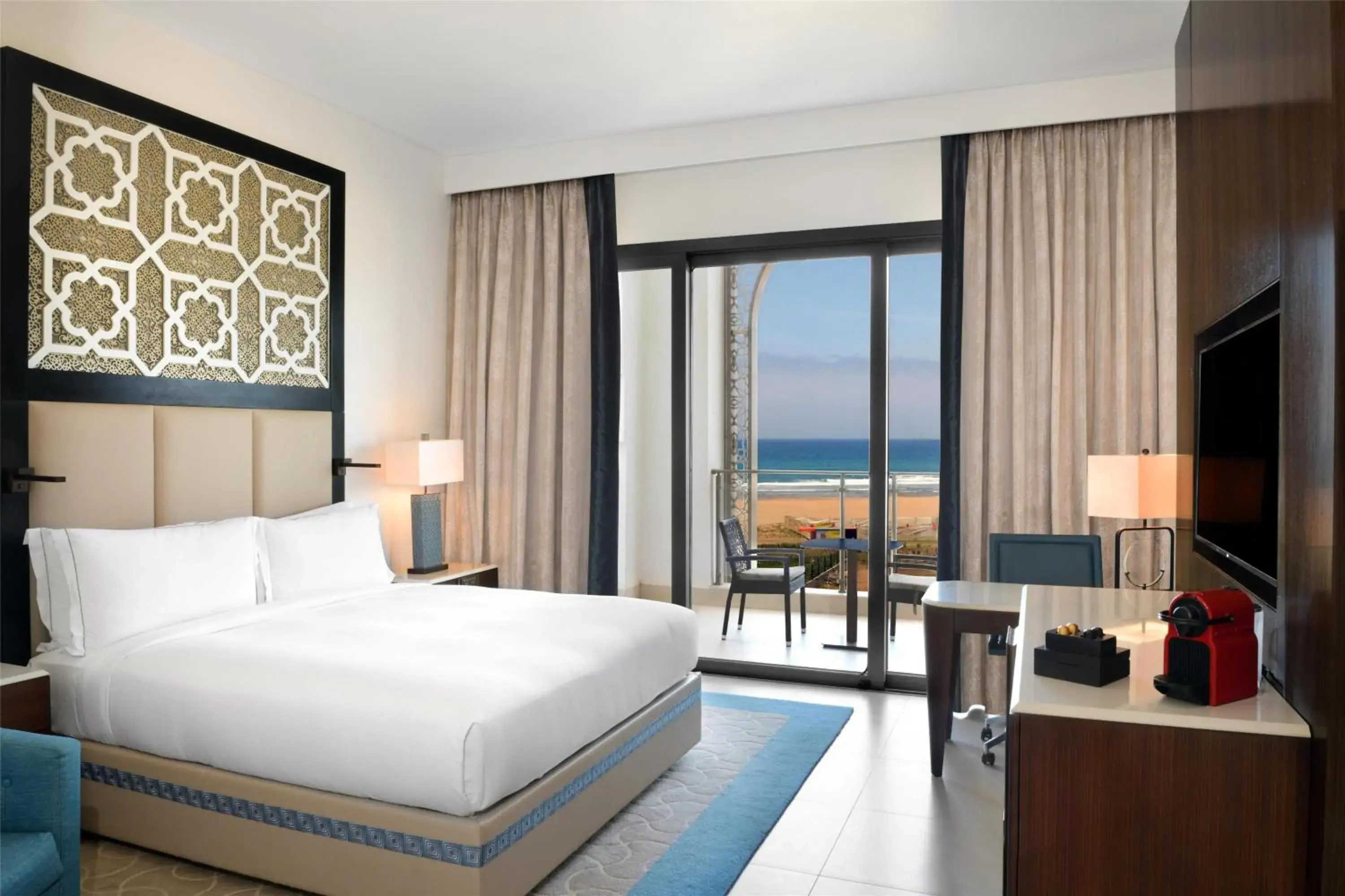 View (from property/room), Bed in Hilton Tangier Al Houara Resort & Spa View (from property/room), Bed in Hilton Tangier Al Houara Resort & Spa