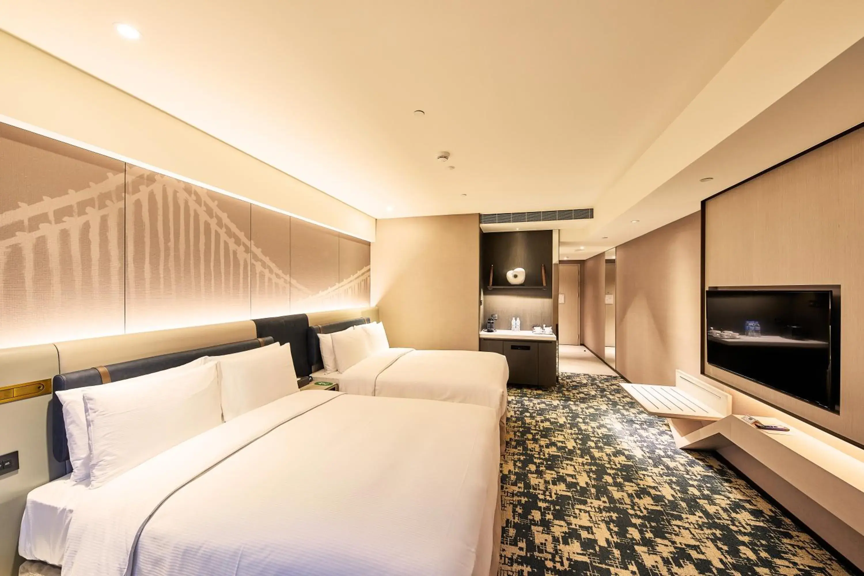 Queen Room with Two Queen Beds - High Floor in Hilton Taipei Sinban Queen Room with Two Queen Beds - High Floor in Hilton Taipei Sinban