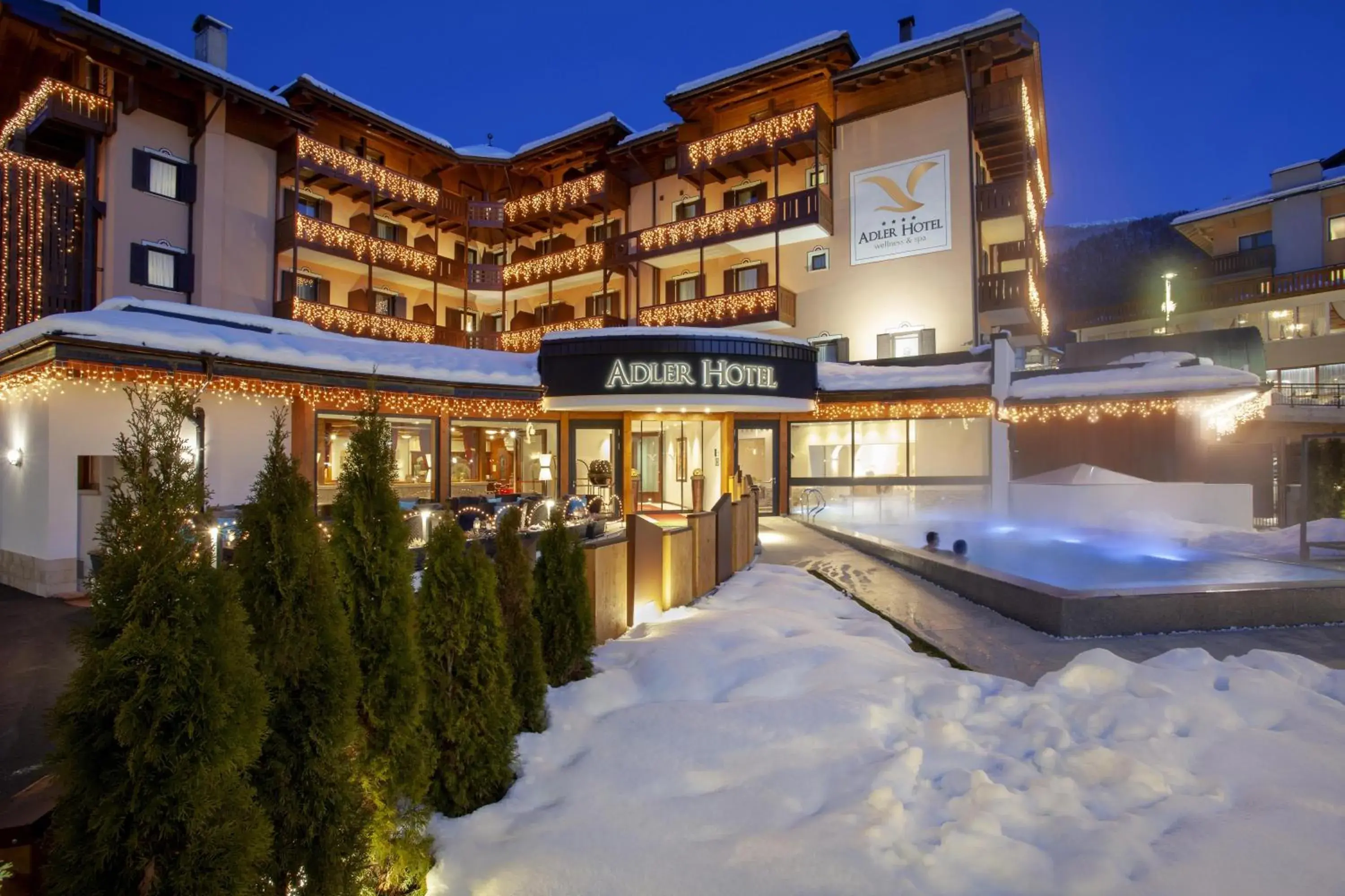 Facade/entrance in ADLER MERYEM wellness hotel - Andalo Facade/entrance in ADLER MERYEM wellness hotel - Andalo