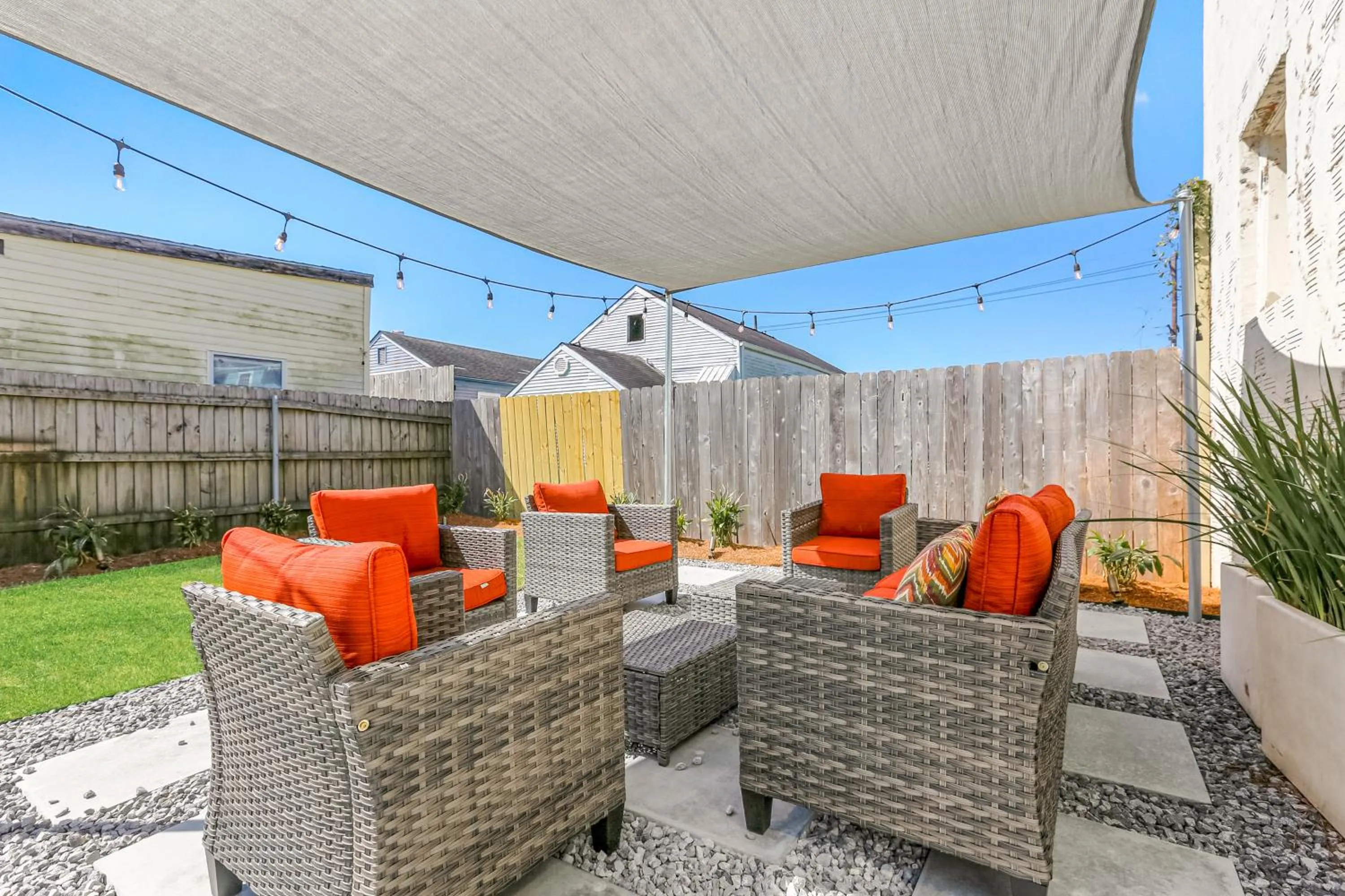 Seating area in Private 2BR in Uptown by Hosteeva