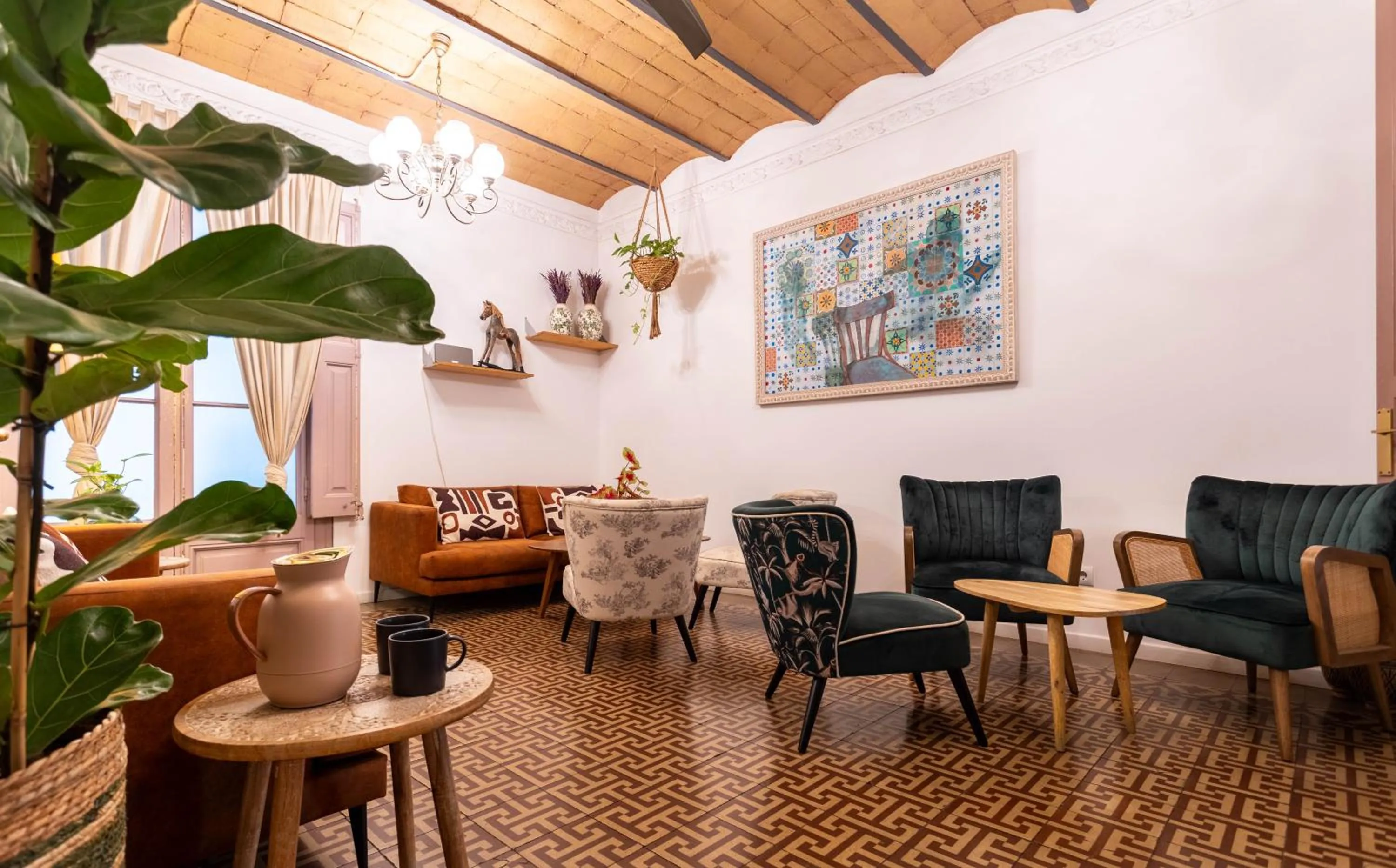 Living room in Primavera Hostel