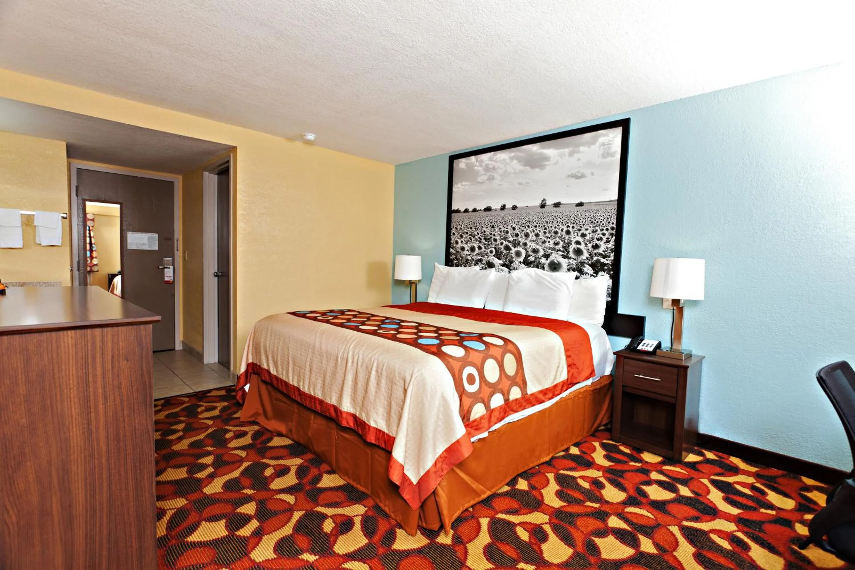 Bed in Super 8 by Wyndham Wichita Airport West Kellogg
