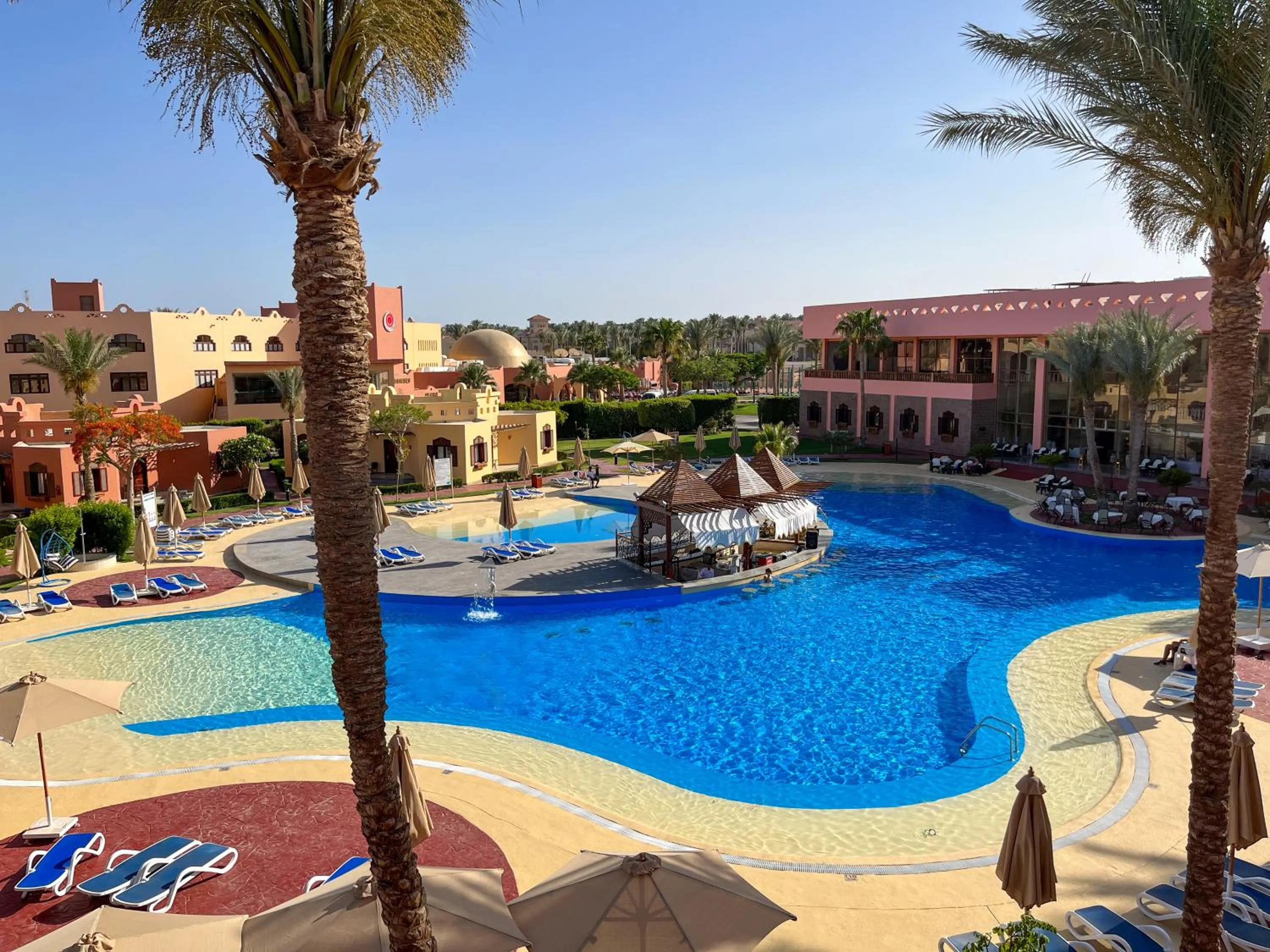 Pool view in Nubian Island, Families and Couples only