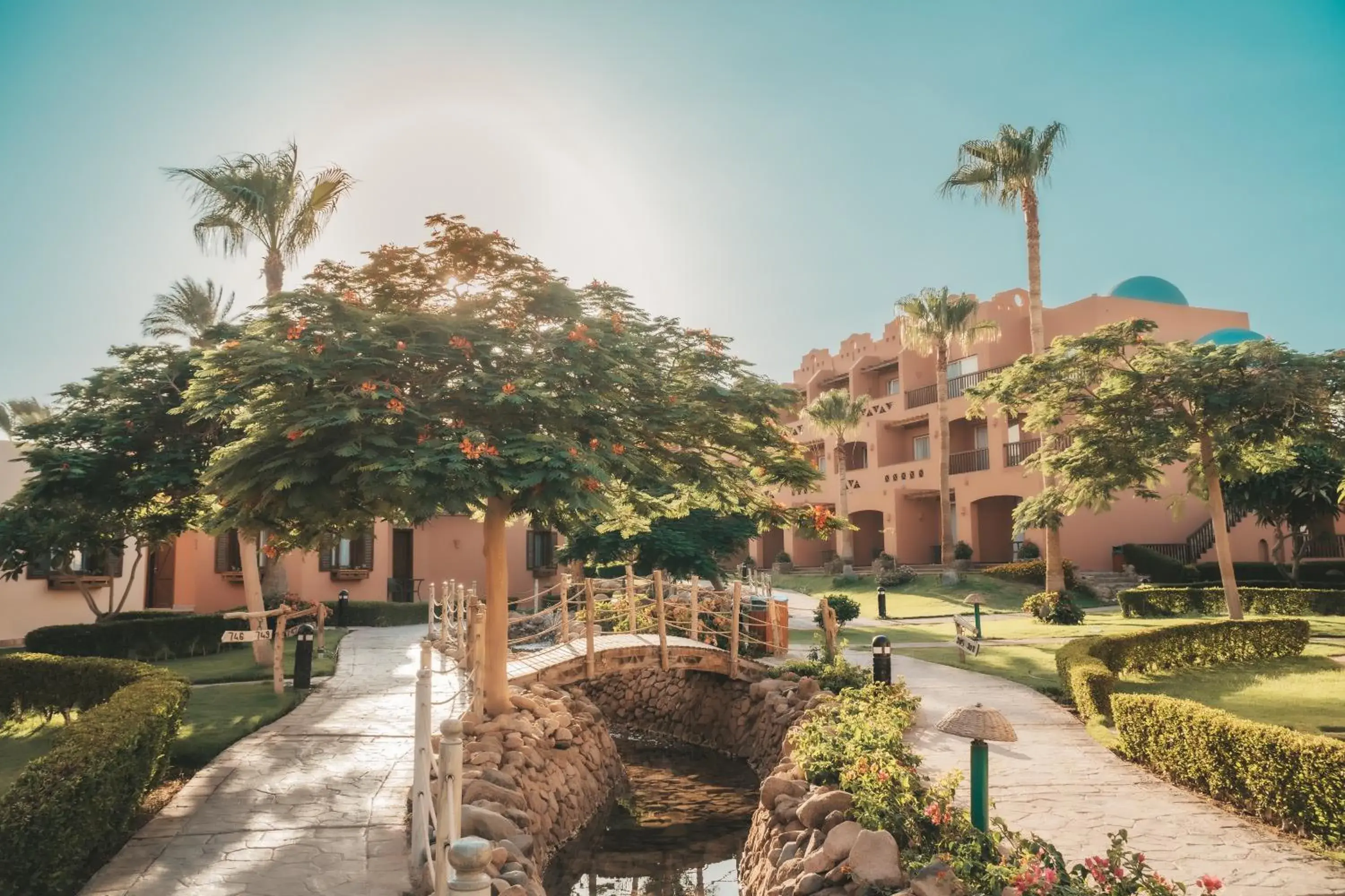 Garden, Property Building in Nubian Island Hotel