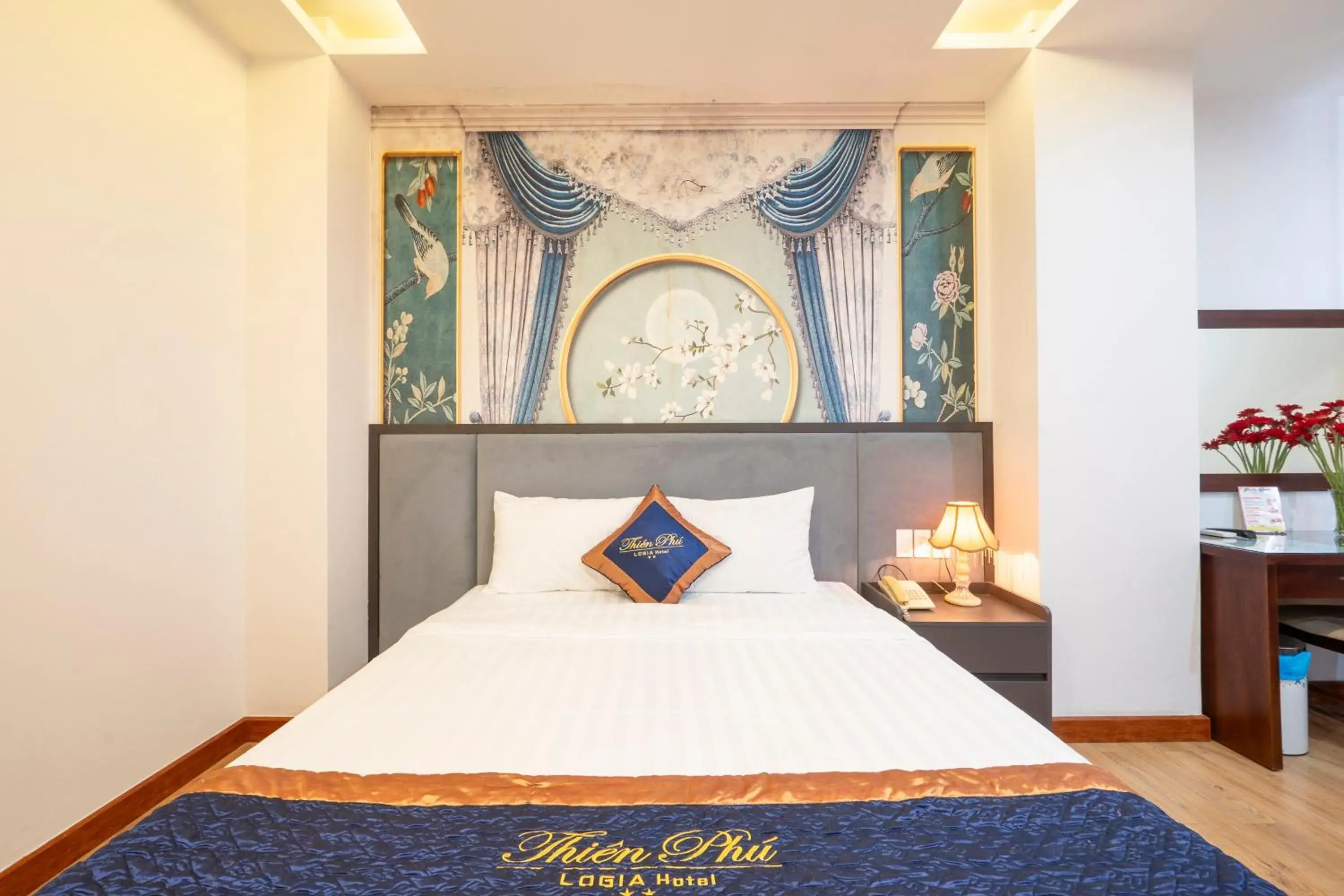 Bed in Thien Phu Logia Hotel Bed in Thien Phu Logia Hotel