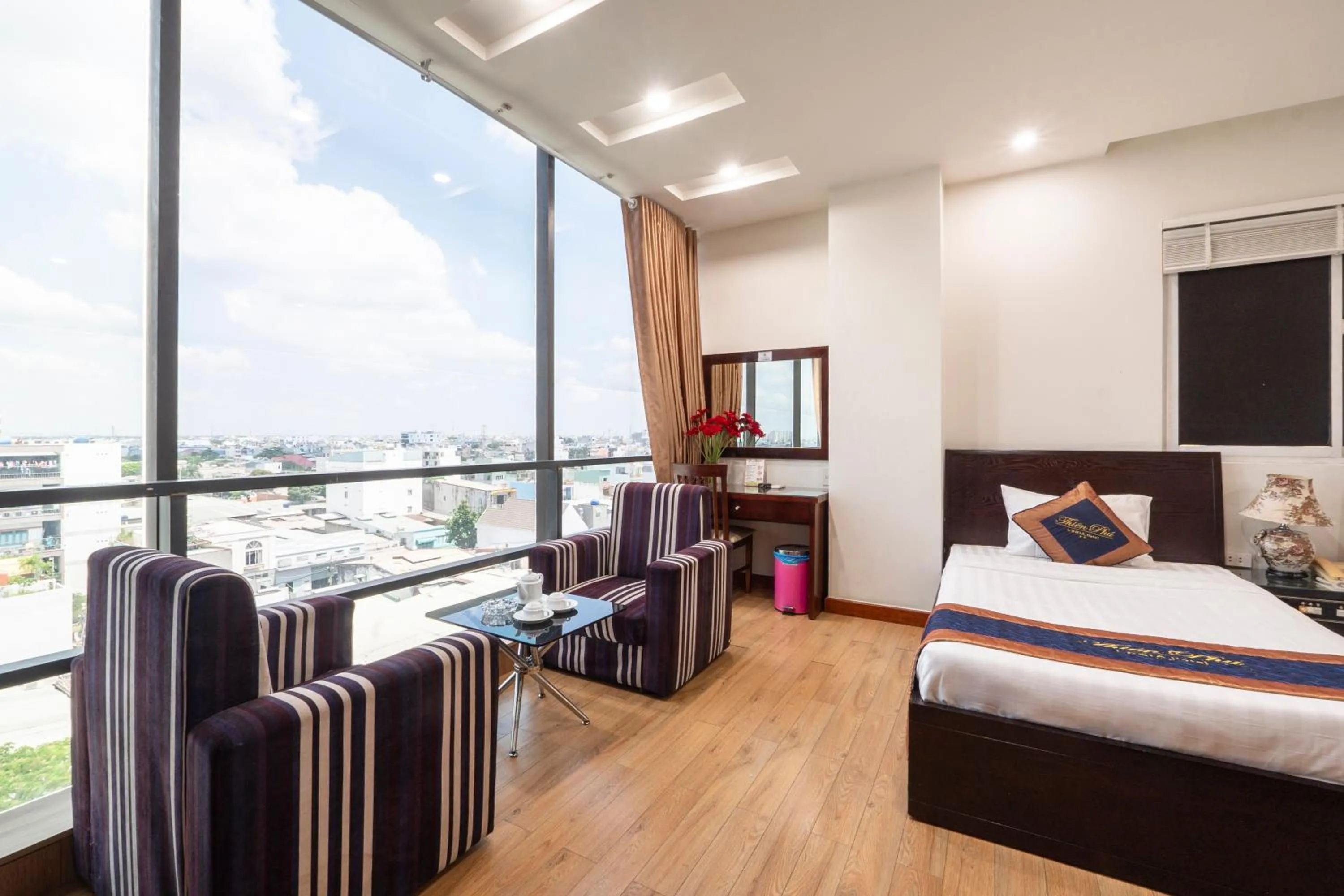 View (from property/room), Bed in Thien Phu Logia Hotel