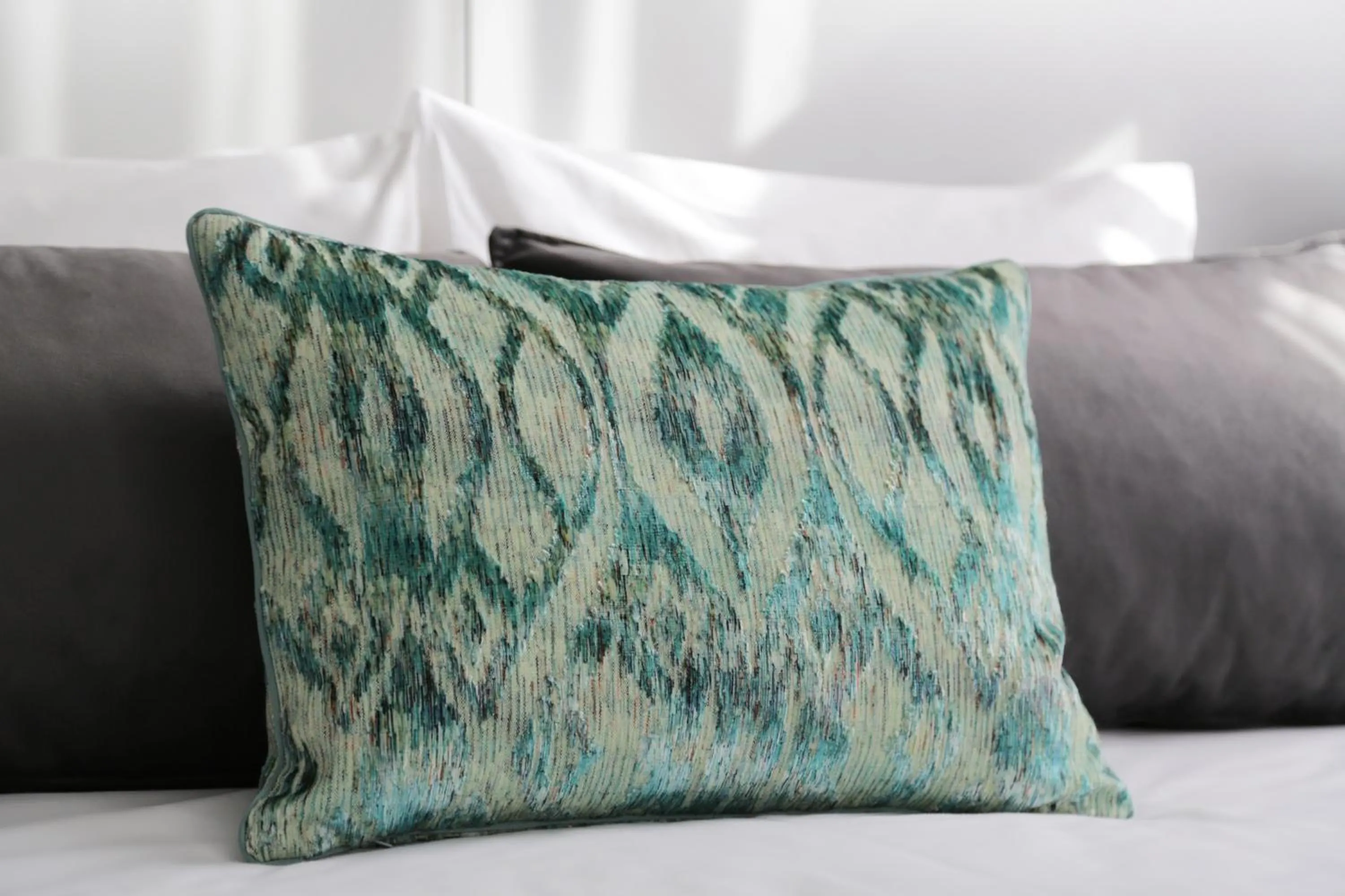 Decorative detail, Bed in Bayer Hotel