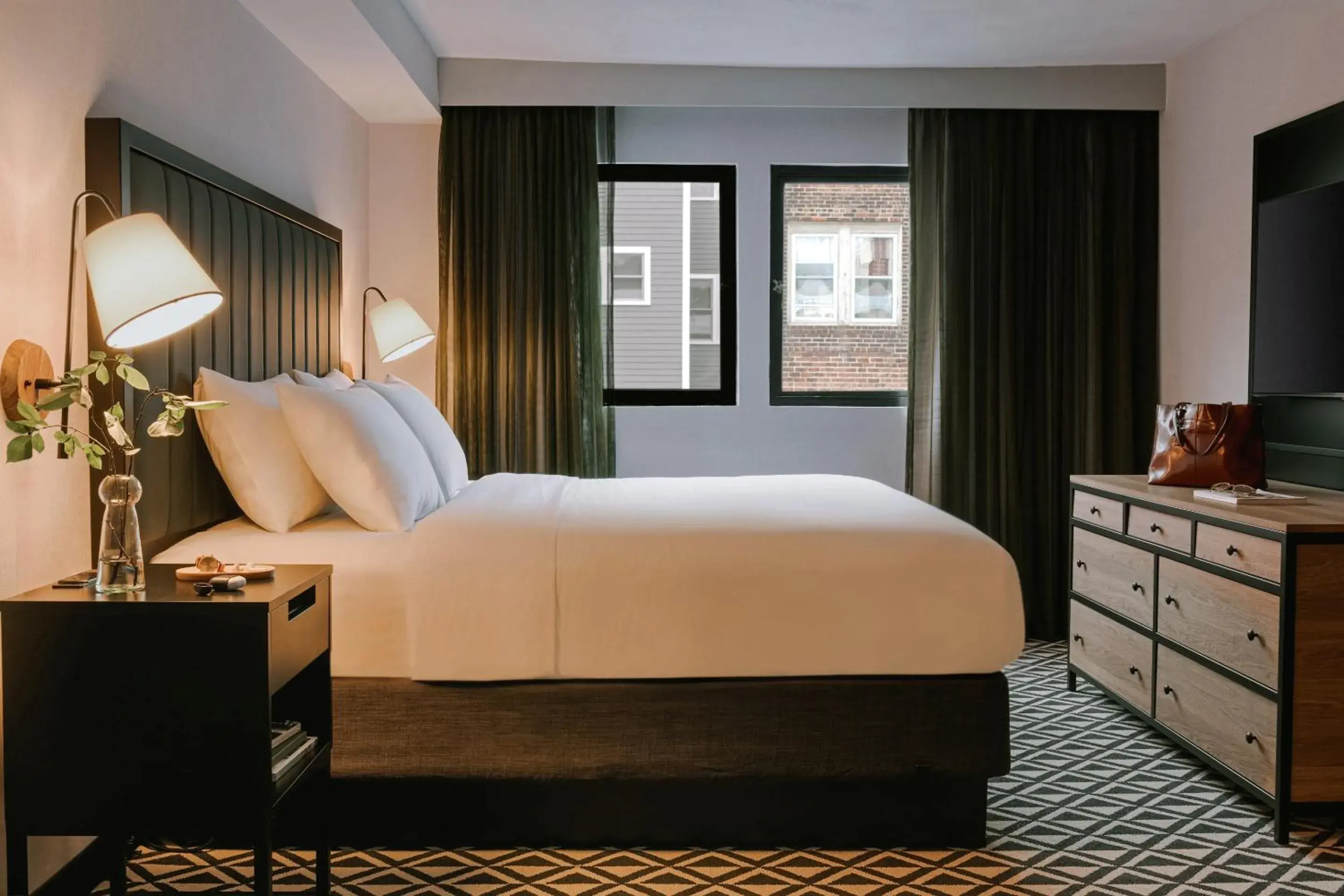 Living room, Bed in The Arcadian powered by Sonder Living room, Bed in The Arcadian powered by Sonder