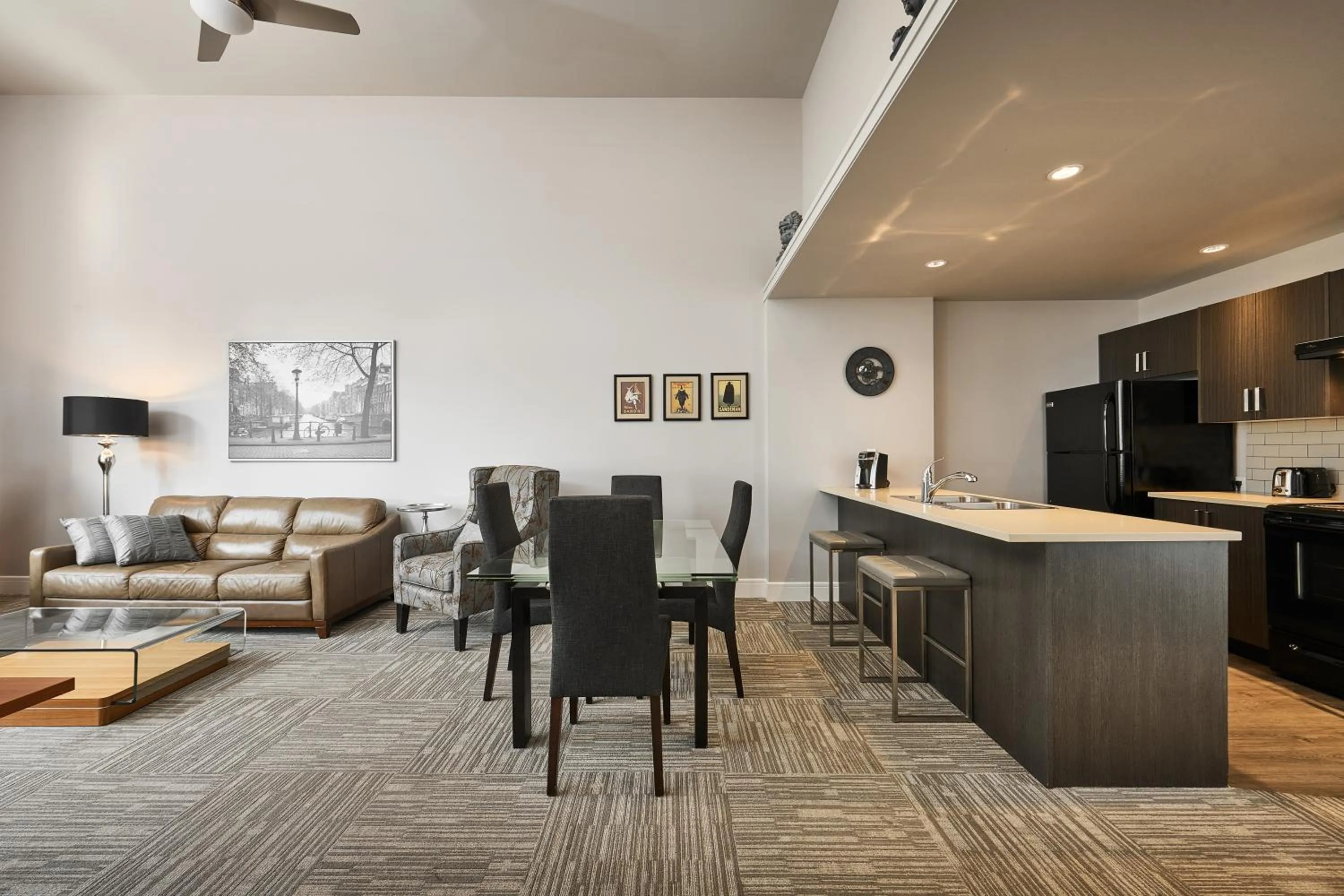 Living room in SoLo Suites