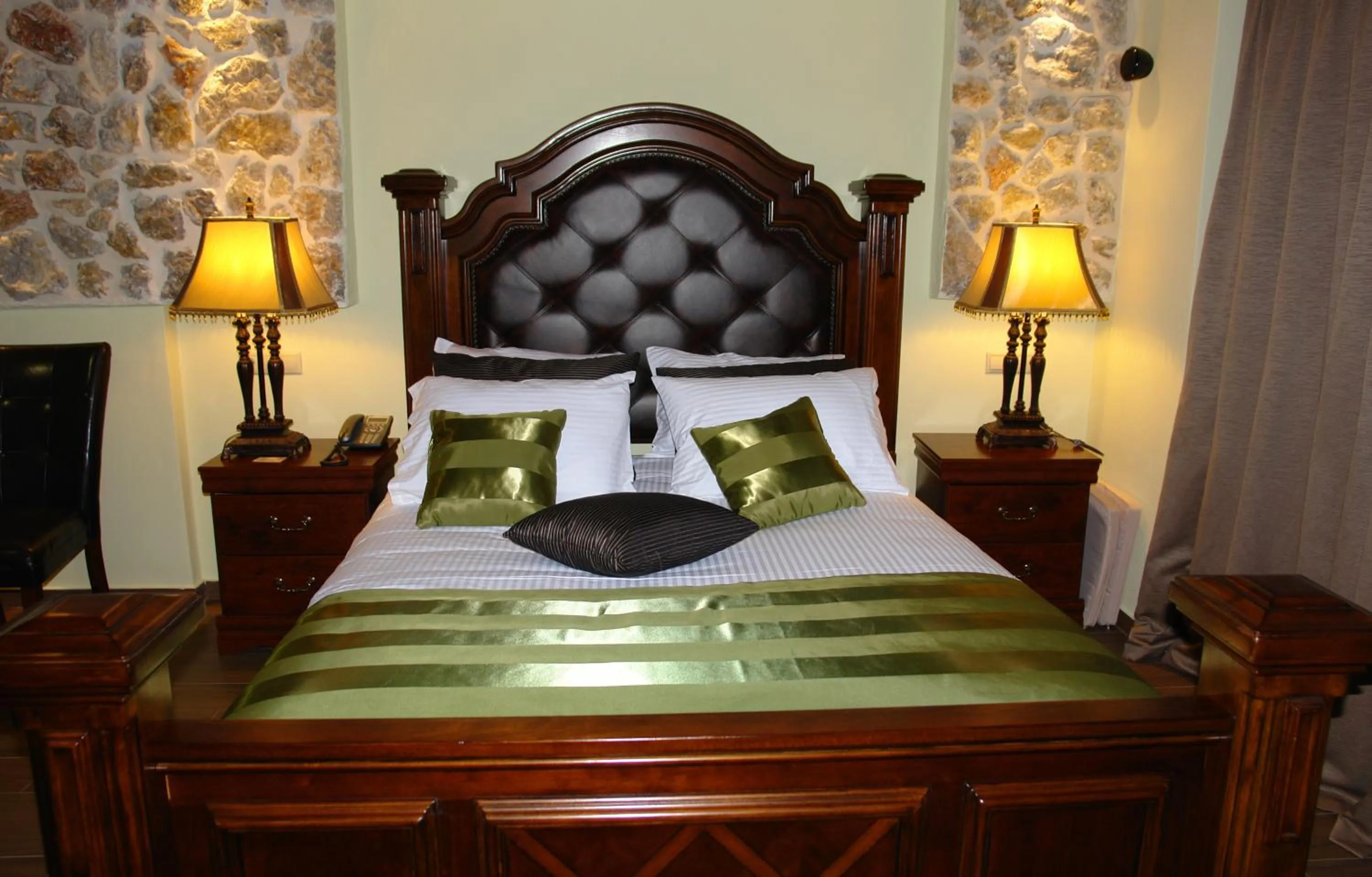 Bed in Archontopetra Boutique Hotel