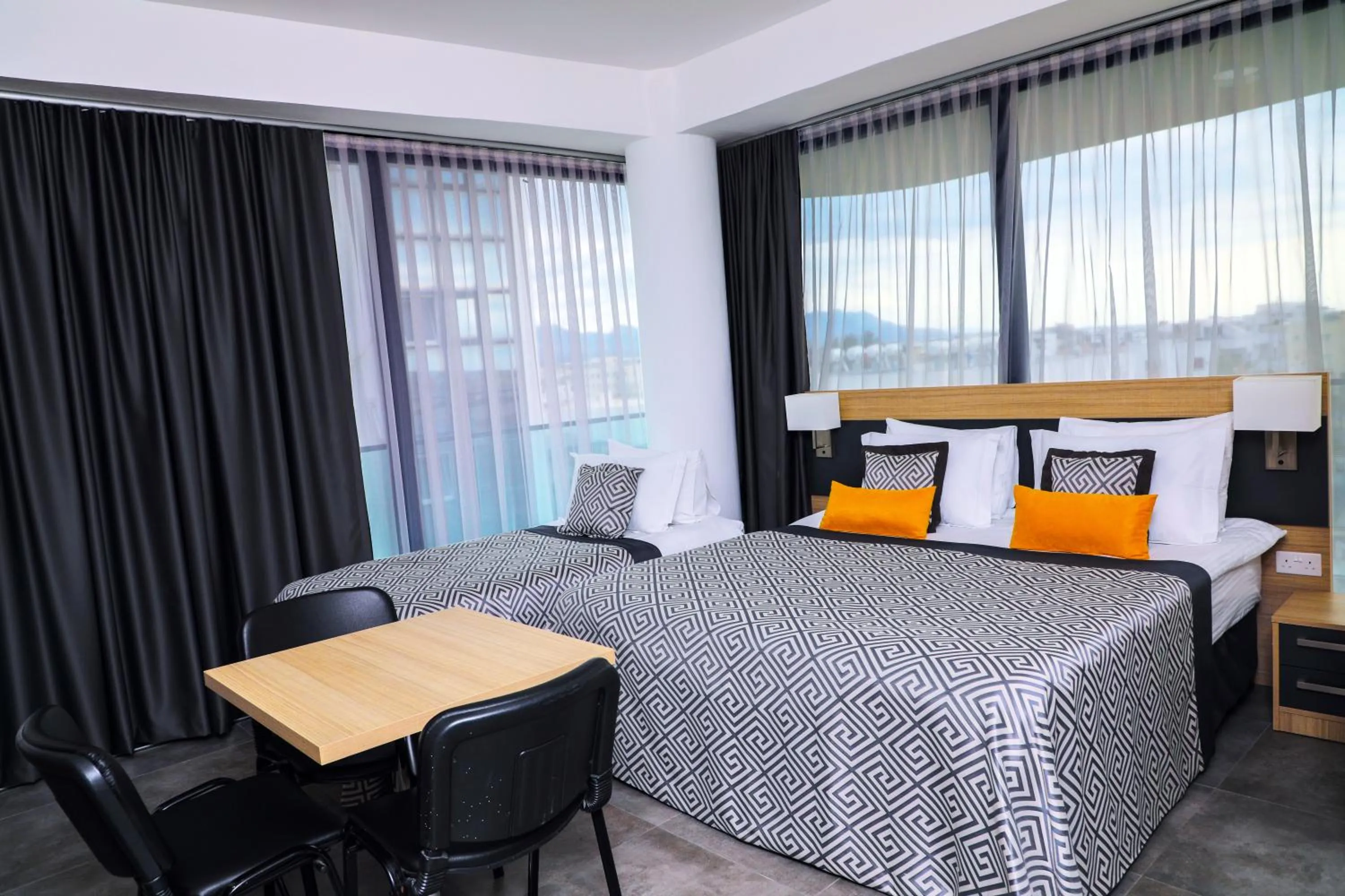 Bed in Sky Roof Hotel