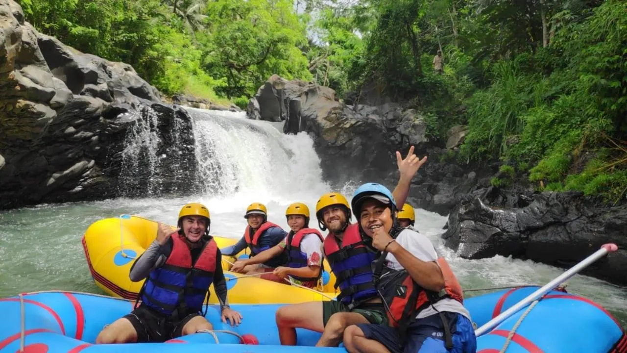 People in Ekas Surf Resort & Surf Camp