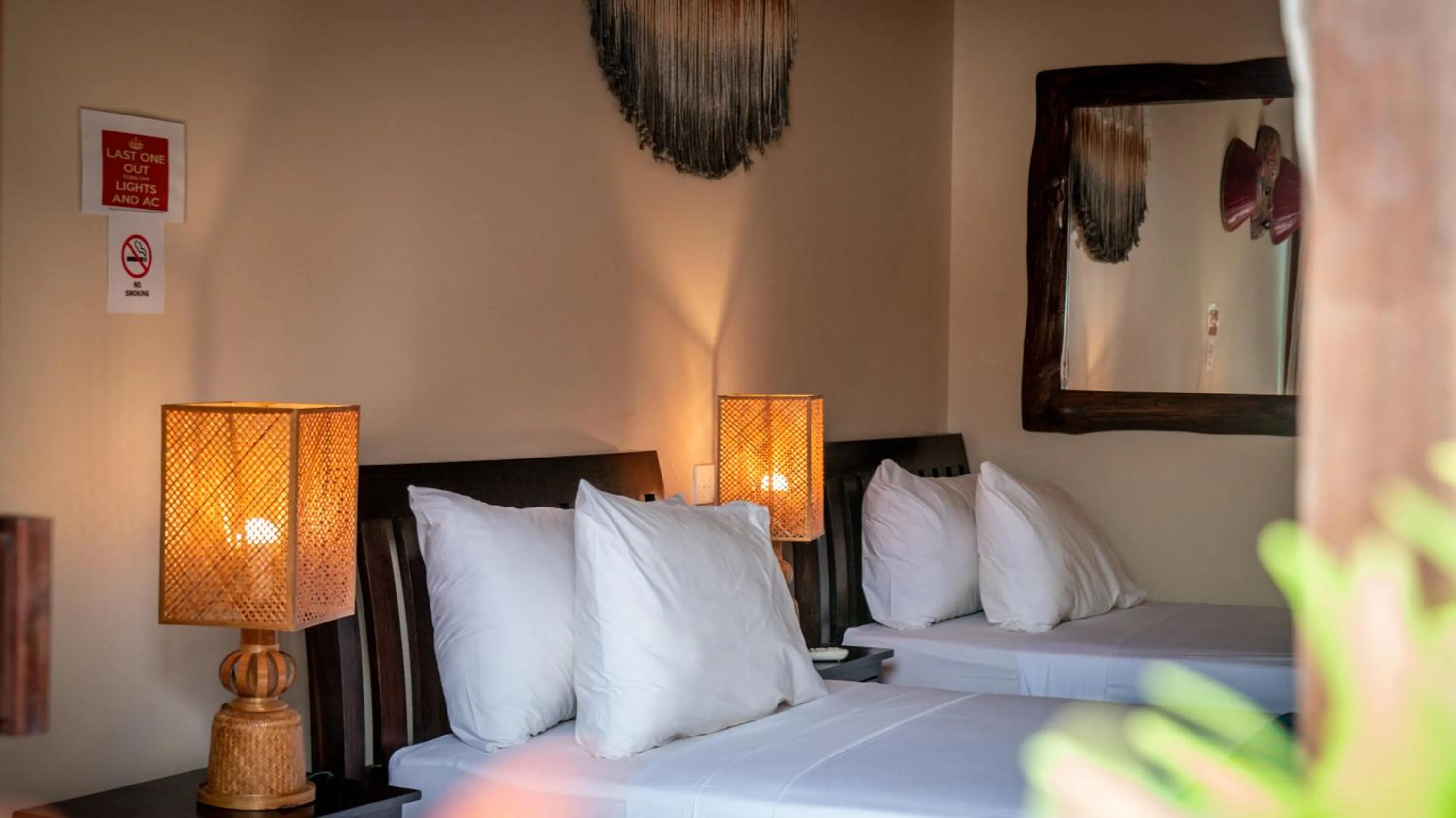 Bed in Ekas Surf Resort & Surf Camp