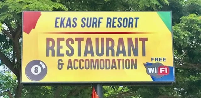 Property logo or sign in Ekas Surf Resort & Surf Camp