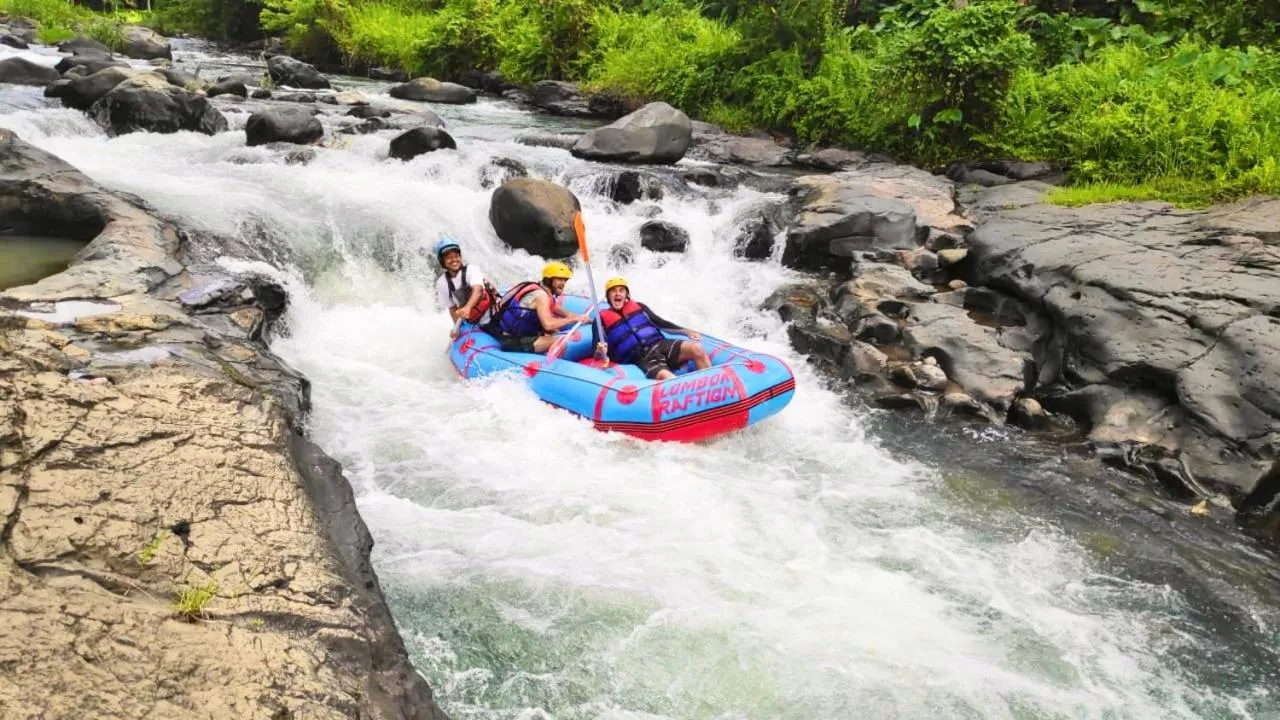 People in Ekas Surf Resort & Surf Camp