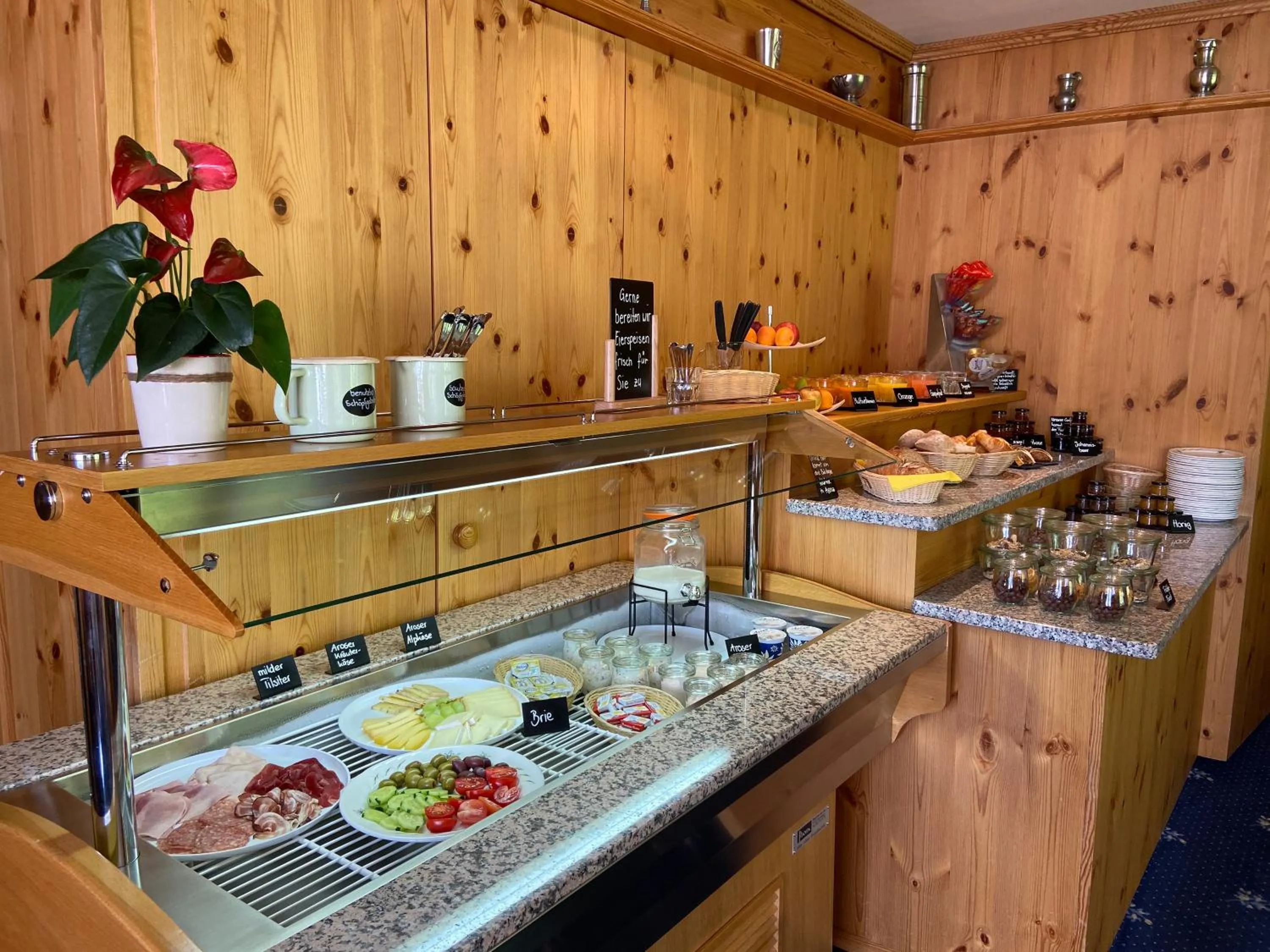 Breakfast in Hotel Sonnenhalde, Arosa