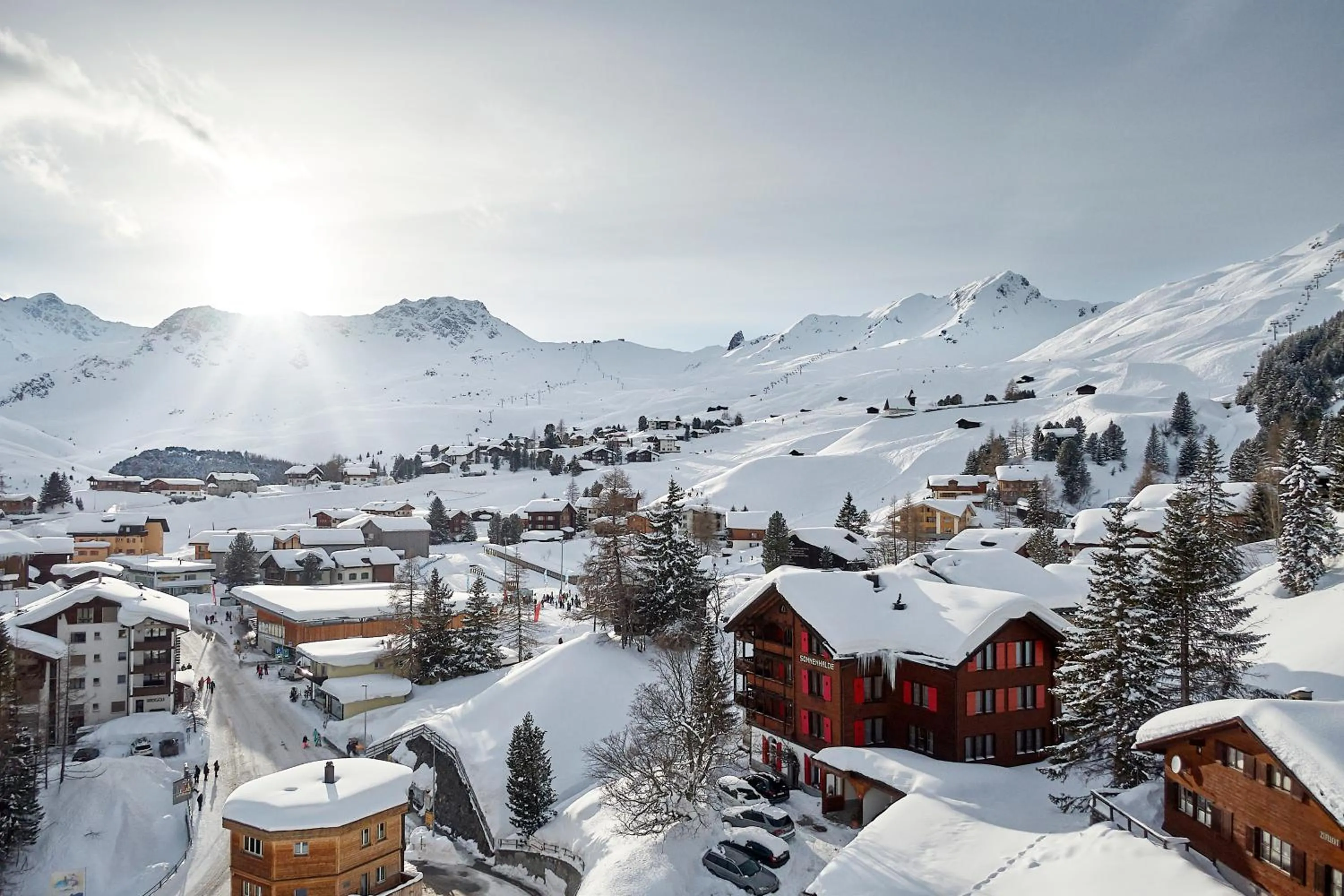 Bird's eye view in Hotel Sonnenhalde, Arosa
