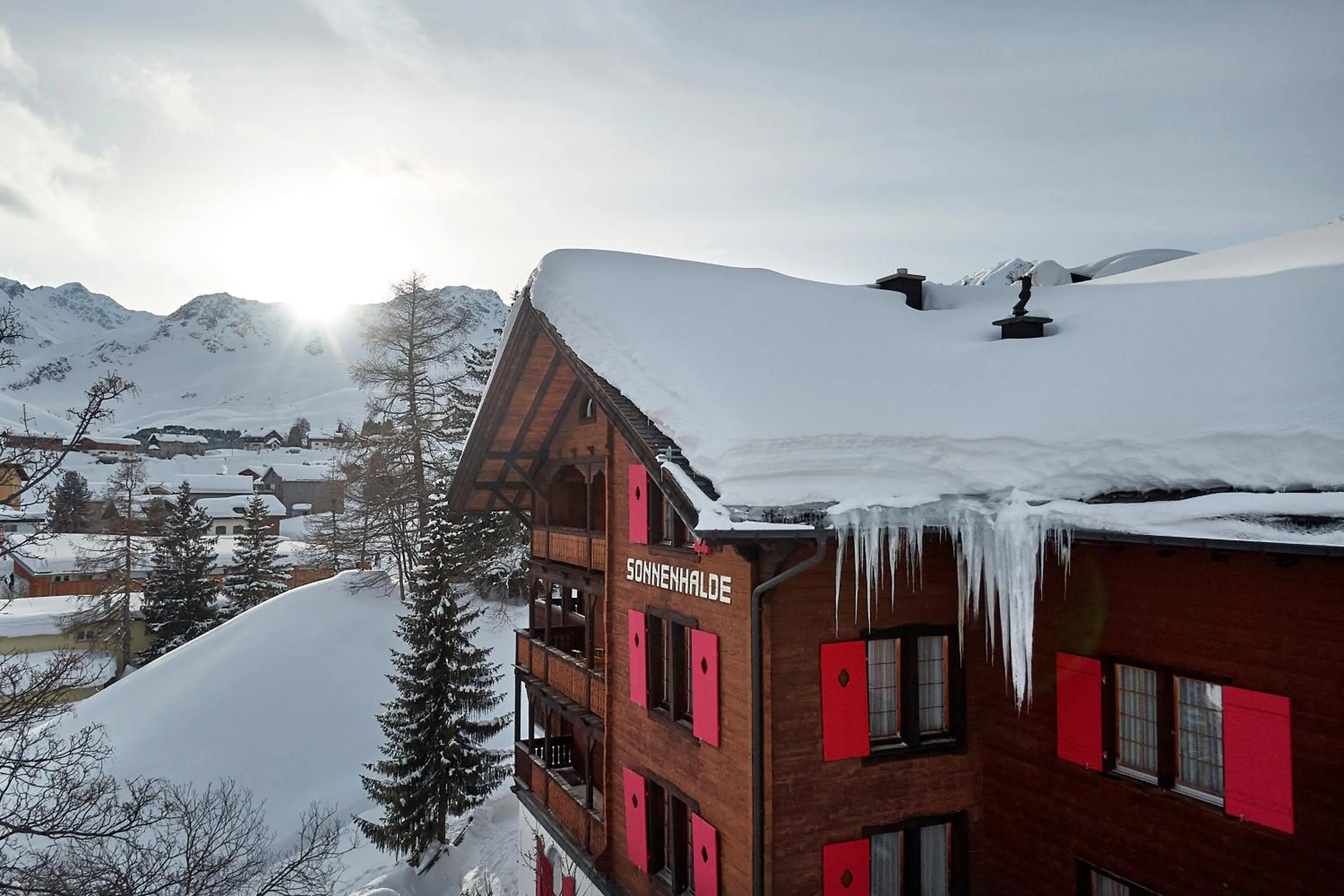 Bird's eye view in Hotel Sonnenhalde, Arosa