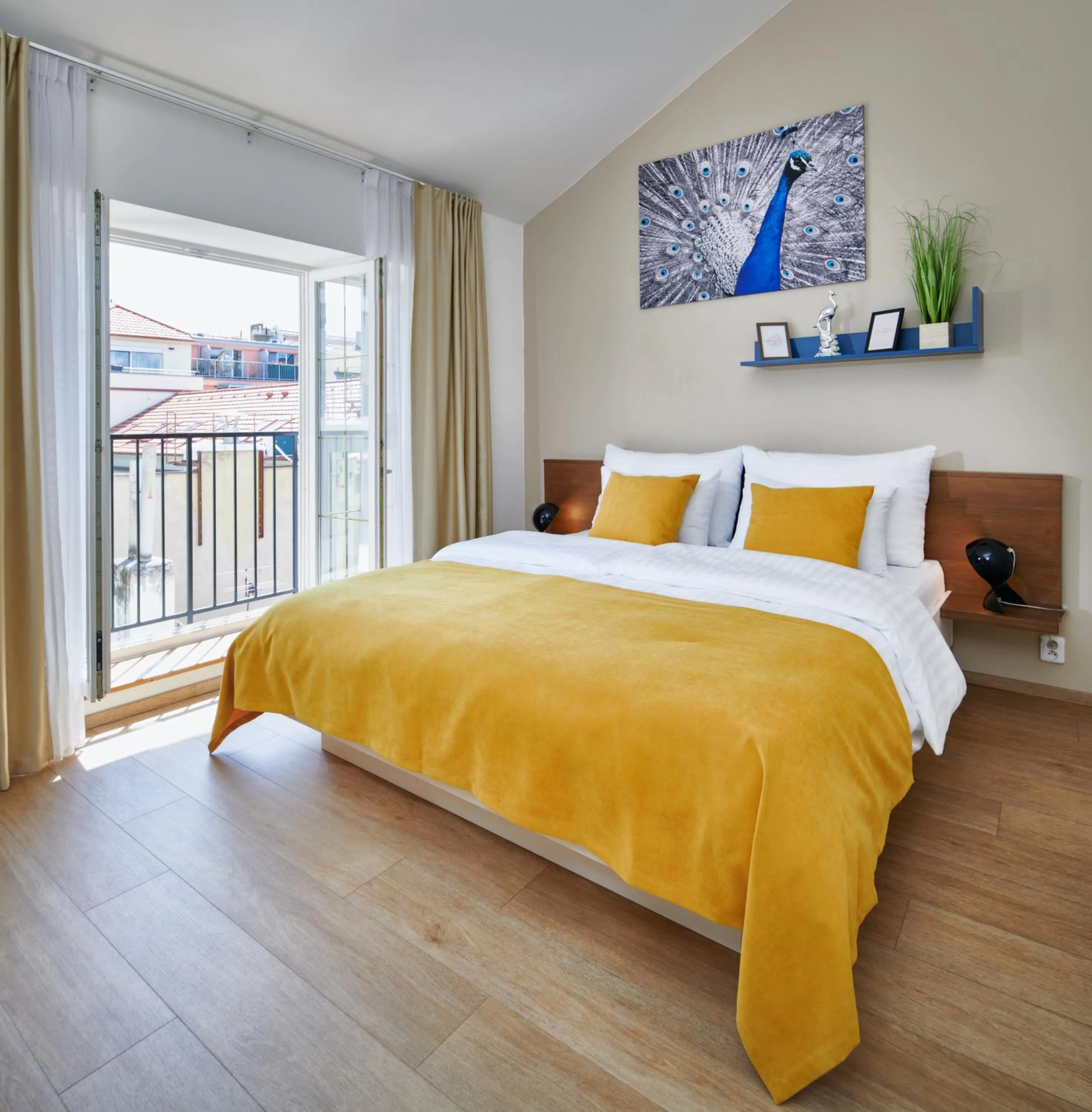 Bedroom, Bed in City Nest Apartments by Adrez