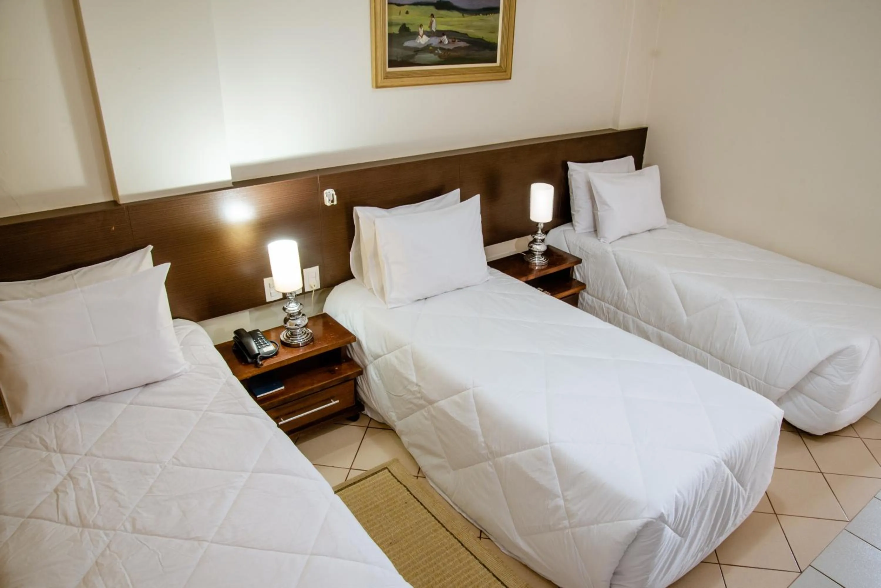 Bed in Imperador Palace Hotel Franca